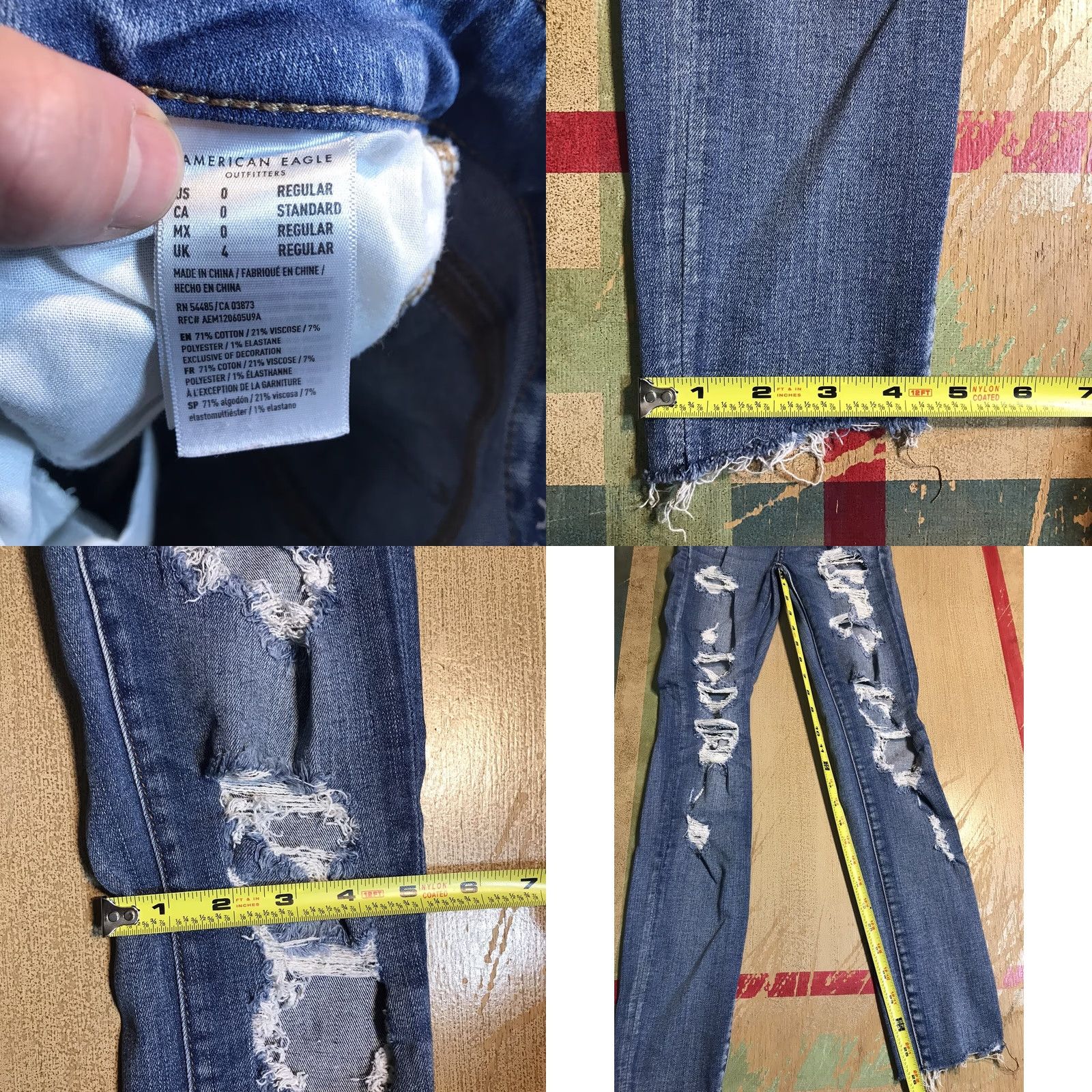American Eagle Outfitters VINTAGE Size 25" / US 0 / IT 36 - 8 Thumbnail