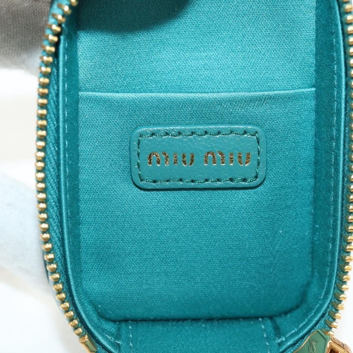 Miu Miu Miu Miu Matelasse Leather Pouch Green Size ONE SIZE - 8 Thumbnail