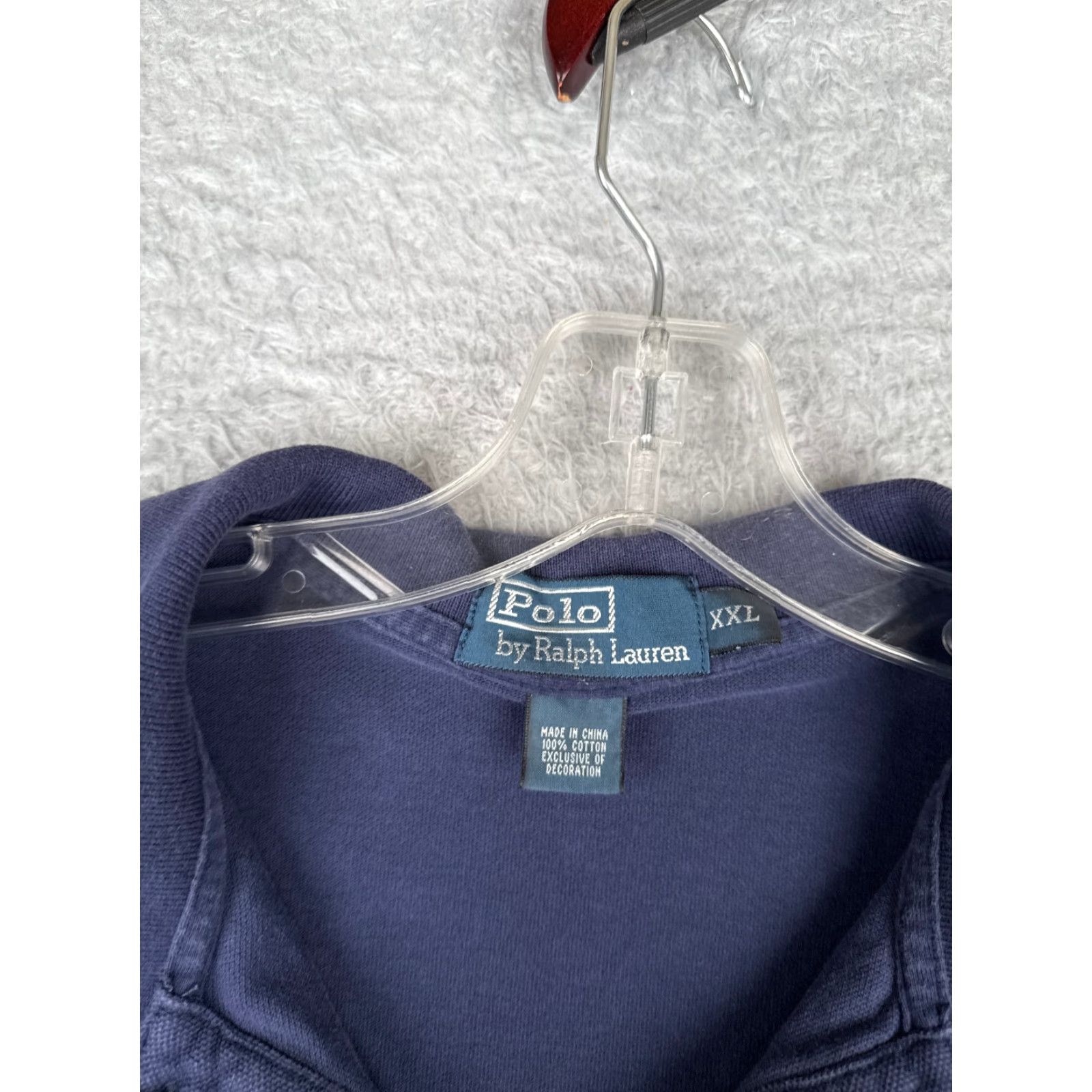Polo Ralph Lauren VINTAGE Polo Ralph Lauren Polo Shirt Adult 2XL Blue 100% Cotton Jersey Polo Shirt – Classic Fit Mens Shirt Size US XXL / EU 58 / 5 - 7 Thumbnail