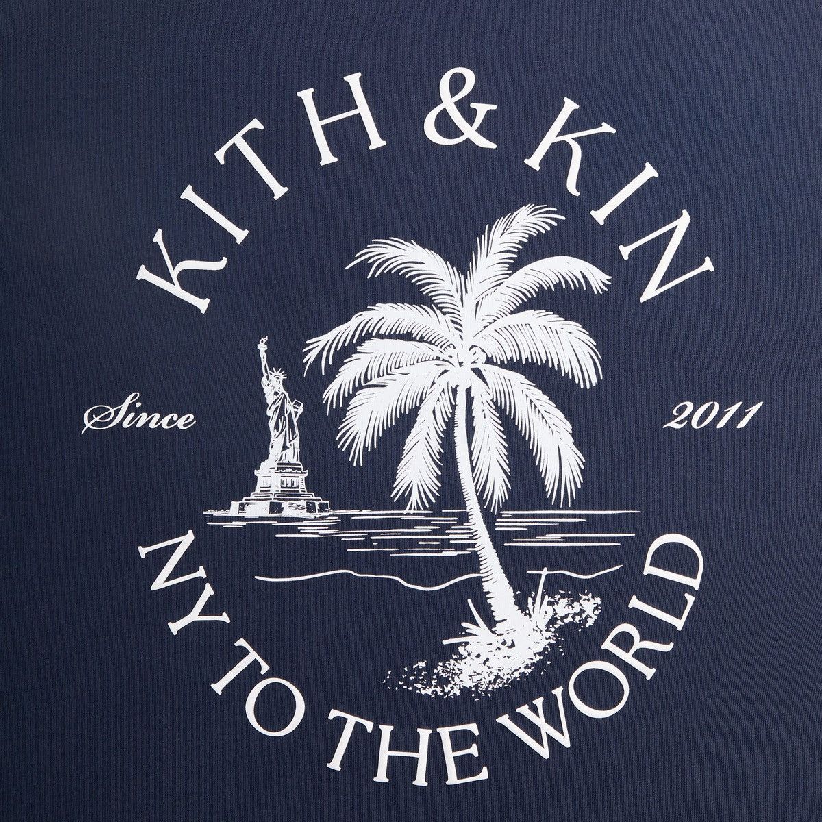 Kith Kith NY to the World Palm Pocket Tee Nocturnal Navy Sz Large Size US L / EU 52-54 / 3 - 4 Thumbnail