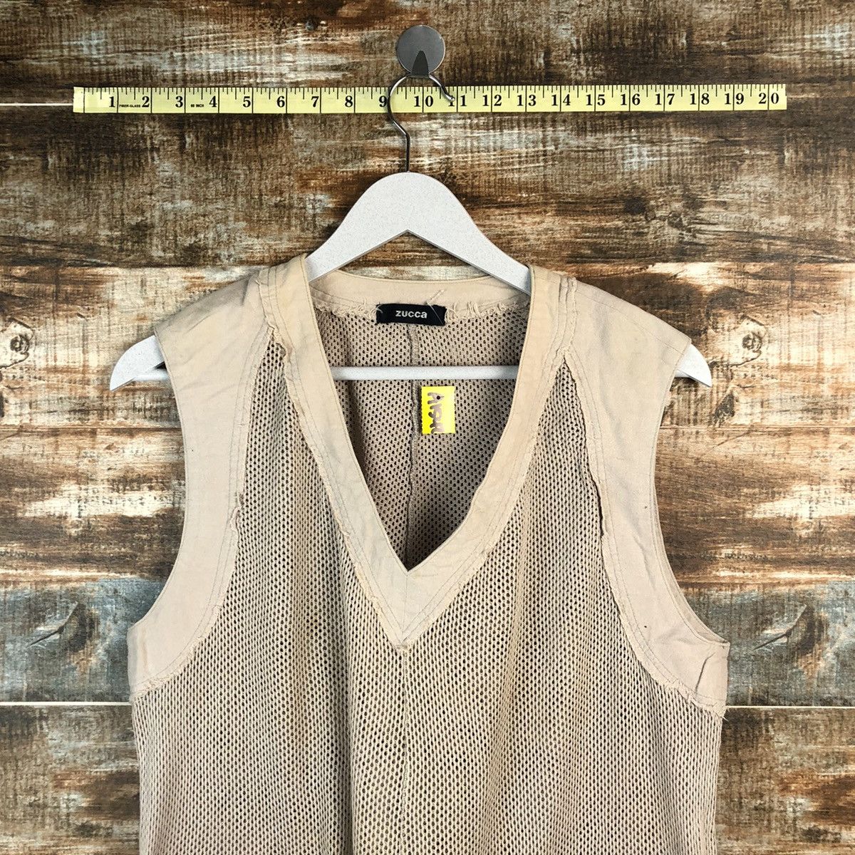Vintage × Zucca Zucca Brown Vest crochet meshnet sleeveless #A1547 Size US M / EU 48-50 / 2 - 4 Thumbnail