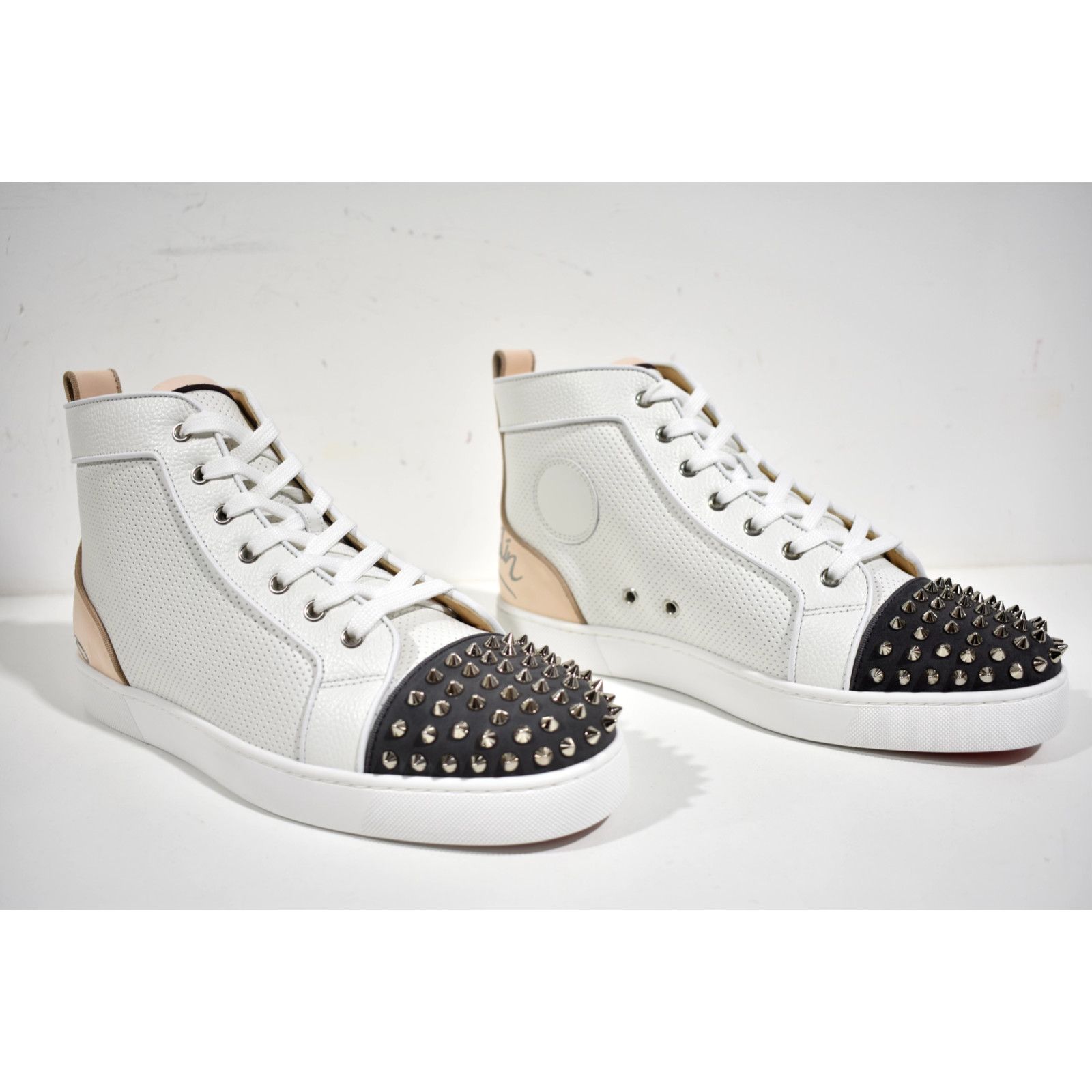 Christian Louboutin Christian Louboutin Fun Lou Spikes Flat High Top Sneaker Size US 11.5 / EU 44-45 - 4 Thumbnail