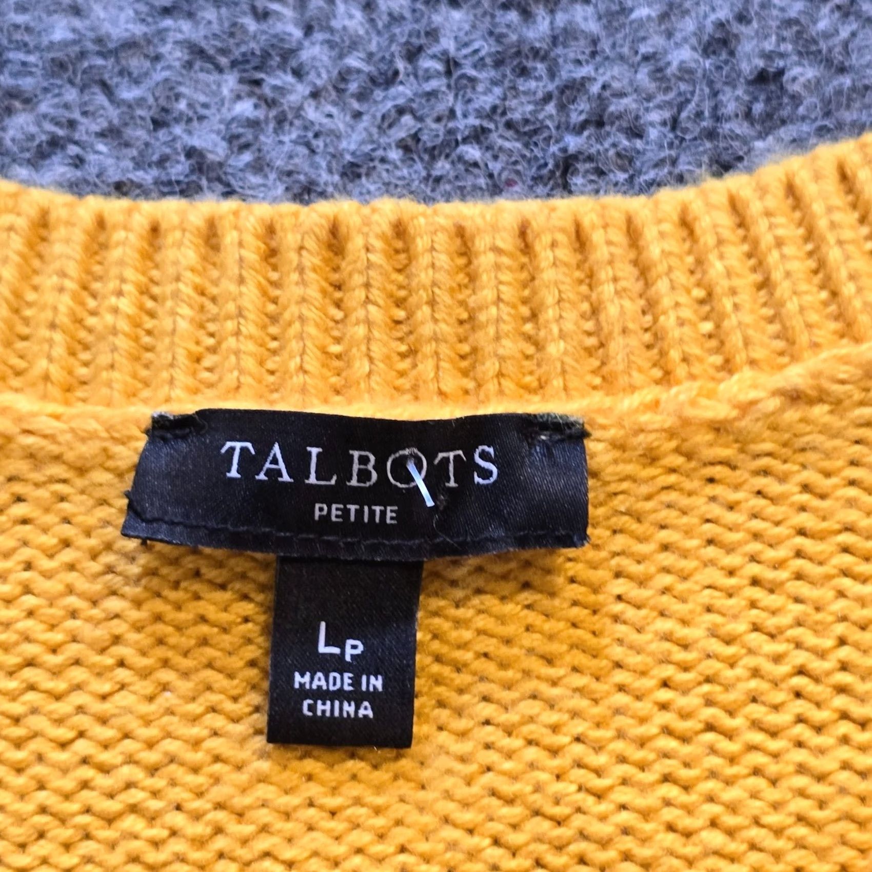 Talbots Talbots Sweater Women Large Petite Yellow Ruffle Trim Long Sleeve Casual Capsule Pullover Knit Crew Neck Mens WomensGirls Size L / US 10 / IT 46 - 3 Thumbnail