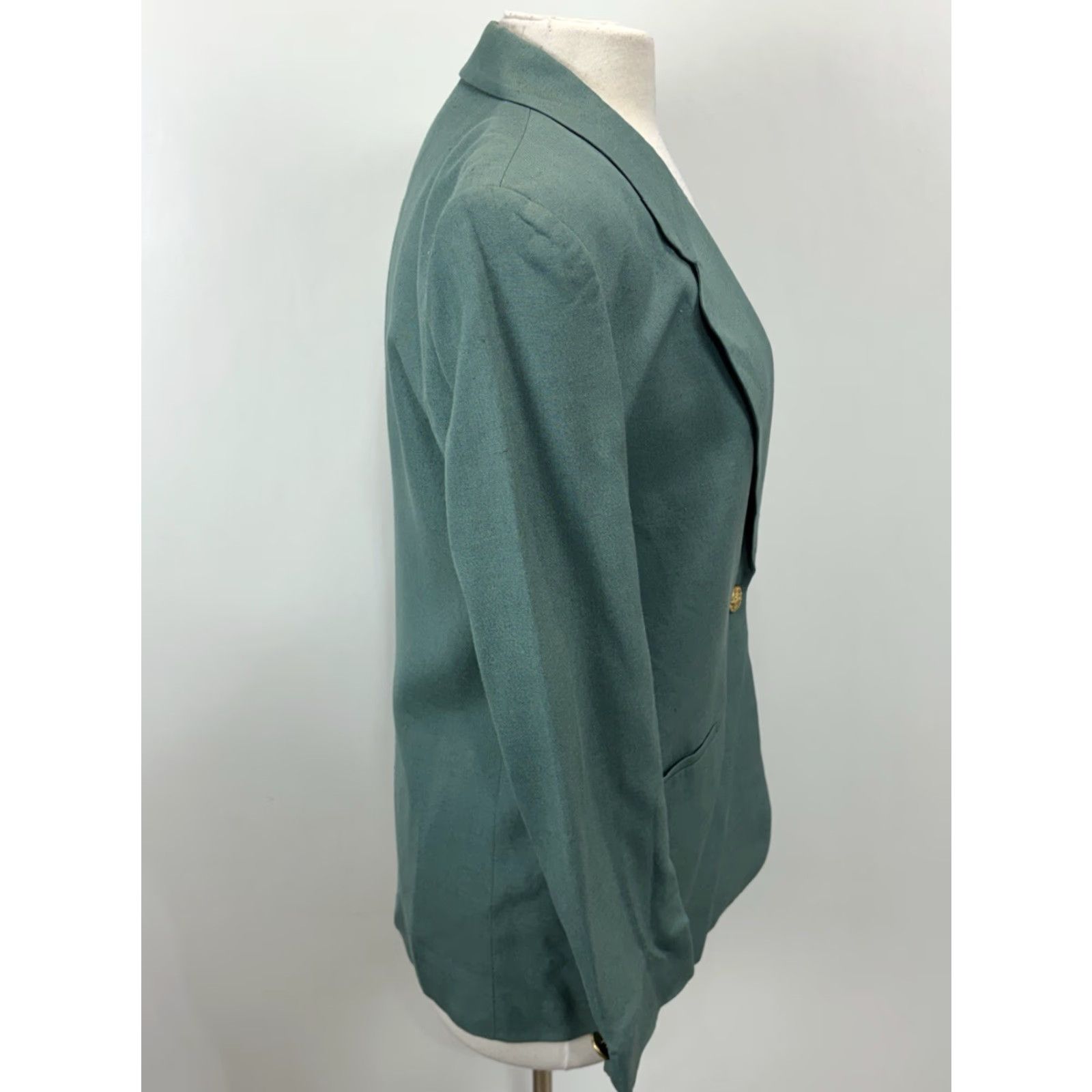 Talbots VINTAGE Talbots 2-Piece Pant Suit Women Green Linen Blend Jacket & Pants 4 Adult 80s Mens Womens Size 27" / US 4 / IT 40 - 5 Thumbnail