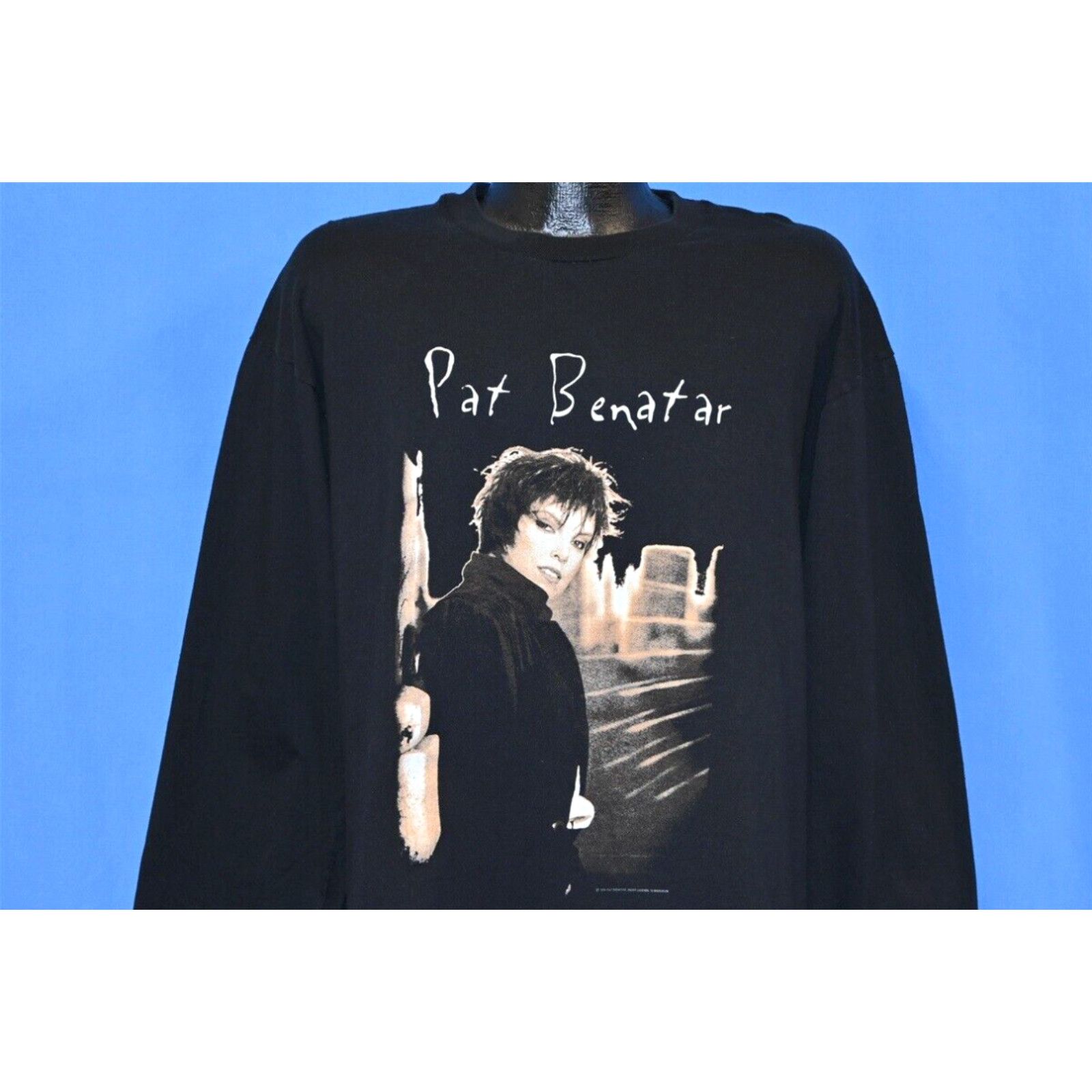 image of Vintage 90's Pat Benatar Can't Stop Rockin Tour 1995 Rock Long Sleeve T-Shirt XL in White, Men's