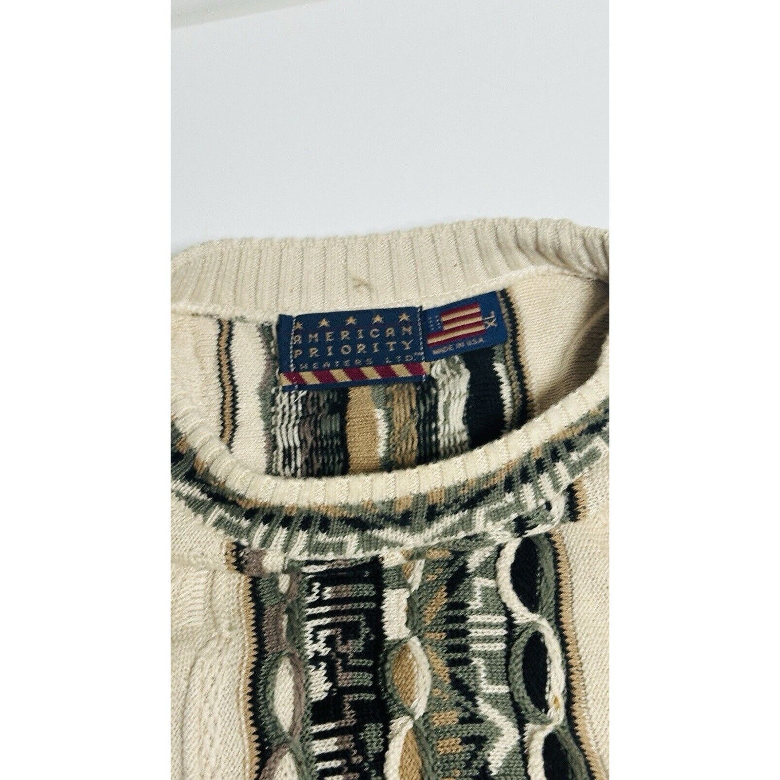 Coogi Vintage Coogi Style 3D Knit Pattern Tundra Sweater Mens XL Size US XL / EU 56 / 4 - 6 Thumbnail