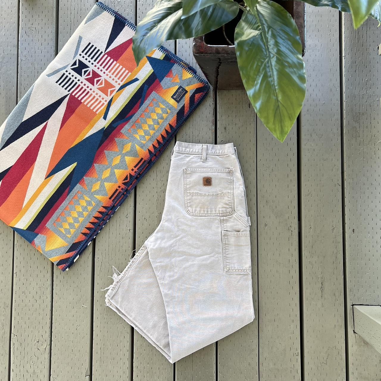 Carhartt Carhartt Pants Men Carpenter Cargo Dungaree Distressed Work Size US 34 / EU 50 - 1 Thumbnail