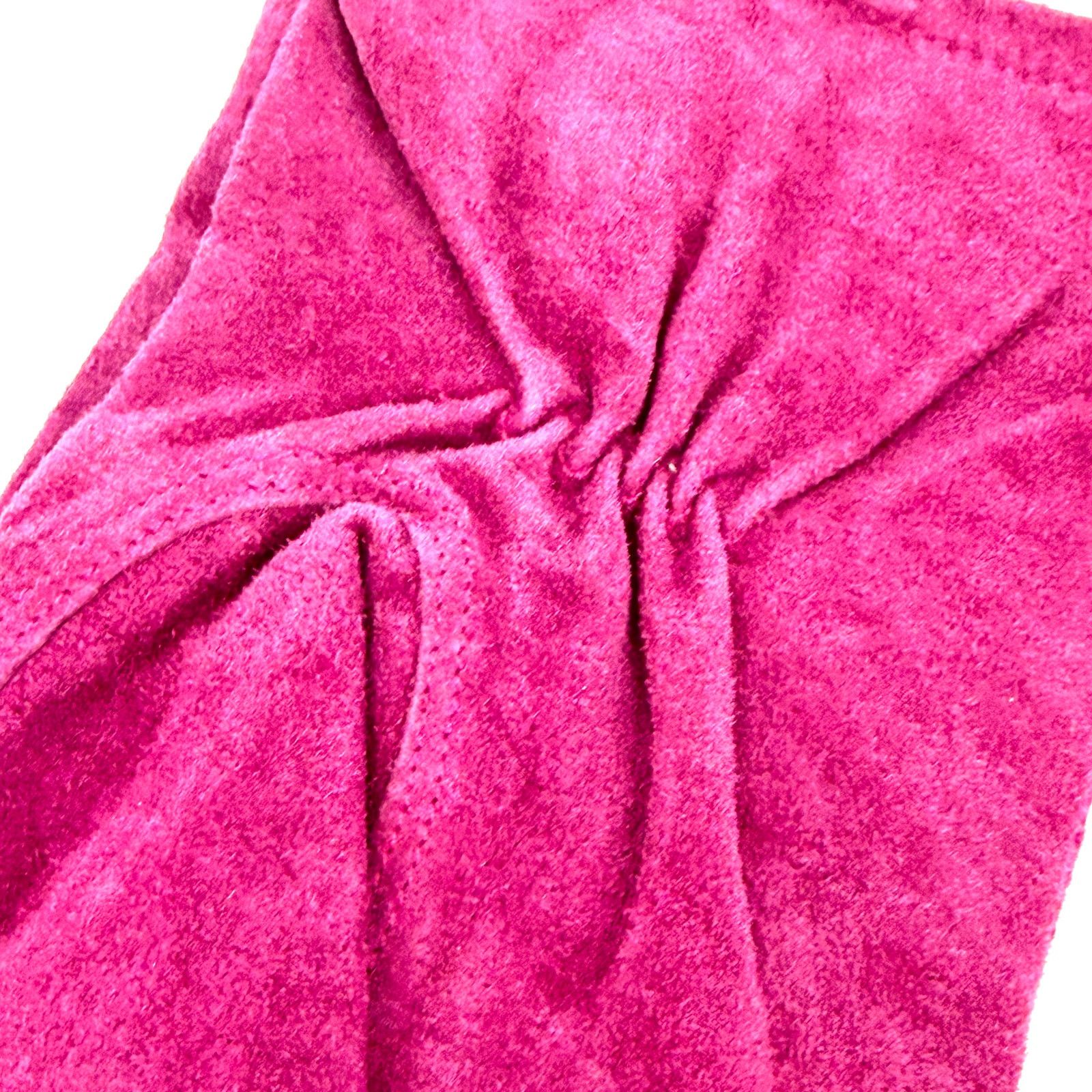 Vintage Vintage Y2K Magenta Pink Genuine Leather Suede Lined Gloves Size ONE SIZE - 4 Thumbnail