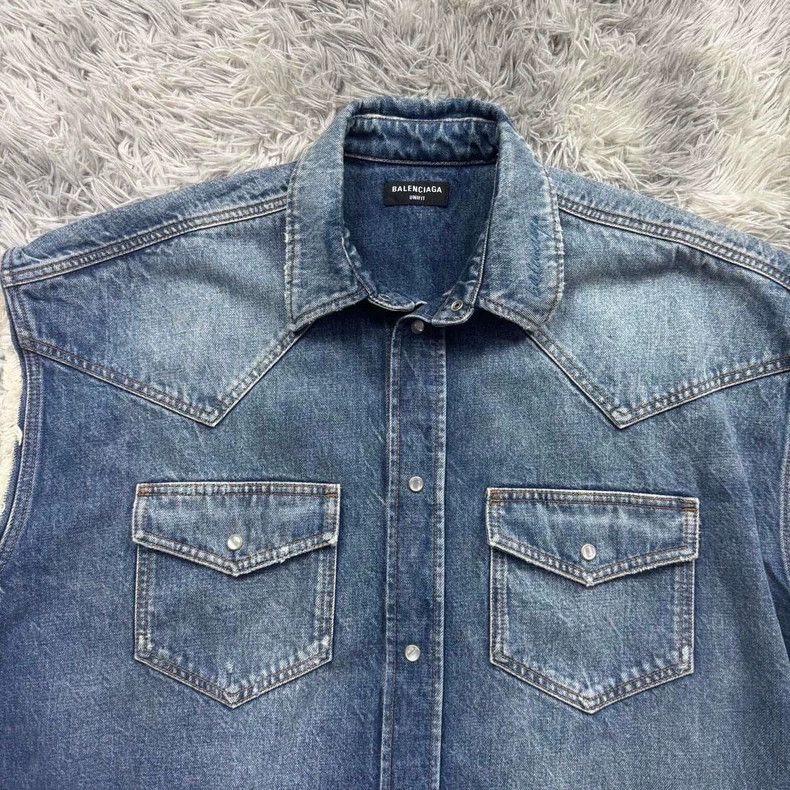 Balenciaga Balenciaga Denim vest jacket Size US XS / EU 42 / 0 - 3 Thumbnail