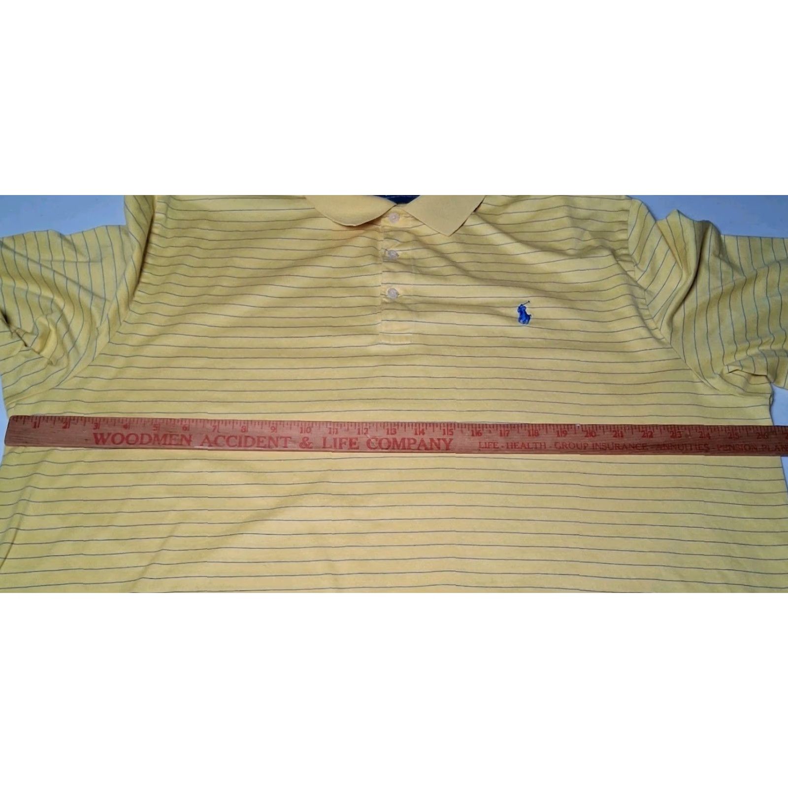 Vintage Polo Golf Shirt Men XXL Yellow Blue Striped Pony Logo Golfing Shirt Mens XXL Yellow Striped Polo Shirt Size US XXL / EU 58 / 5 - 6 Thumbnail