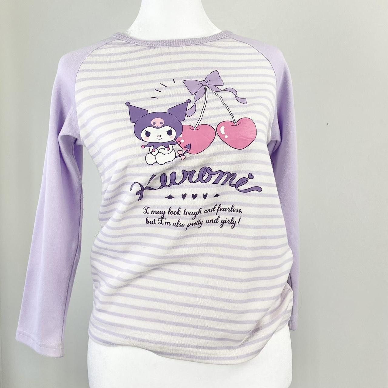 Other ✩ Sanrio Striped Kuromi Lilac Girly Kuromi Long Sleeve Tee Size S / US 4 / IT 40 - 2 Thumbnail