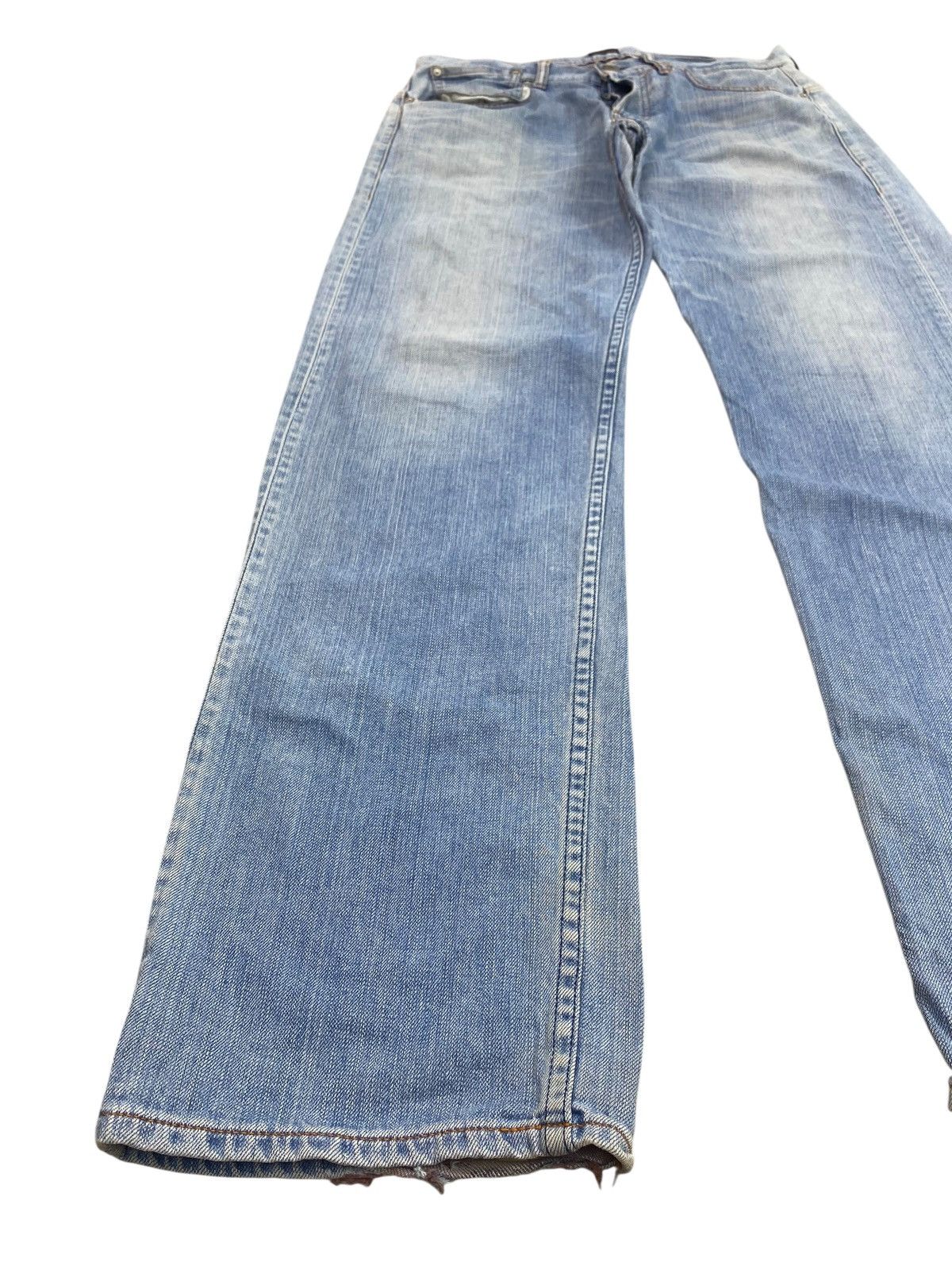 Japanese Brand Japanese Brand Faded Blue Wash Style Buckle Back Jeans Size US 32 / EU 48 - 7 Thumbnail