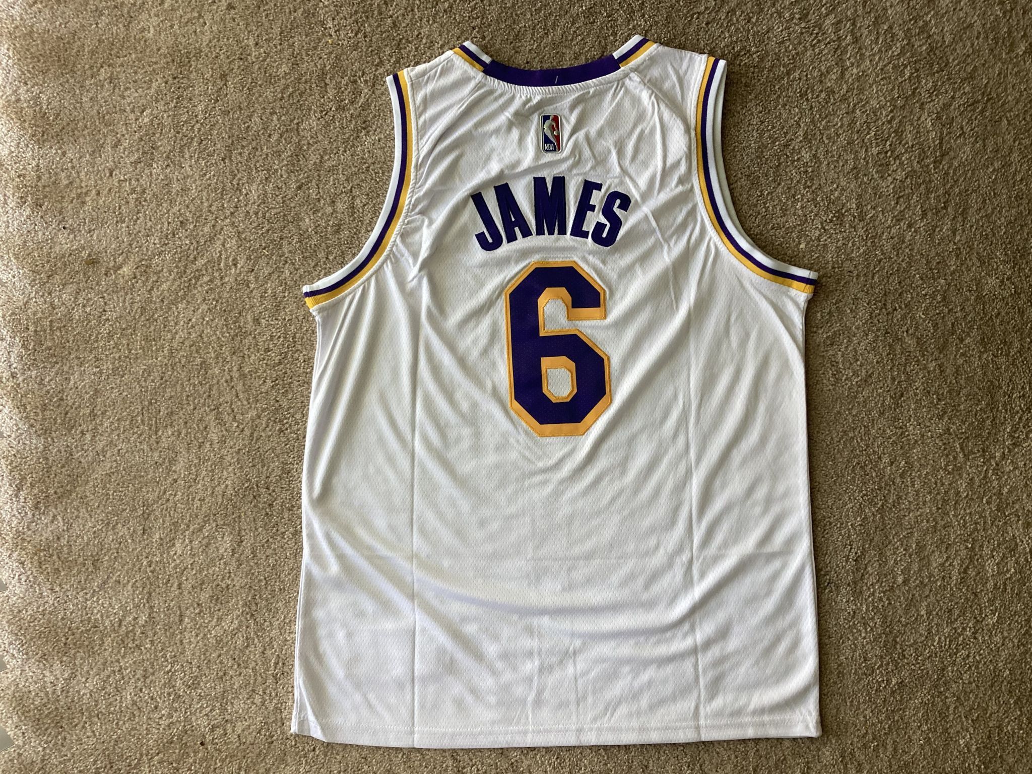 Nike S-XL Mens Stitched Nike Jersey LeBron James Lakers Size US L / EU 52-54 / 3 - 2 Thumbnail