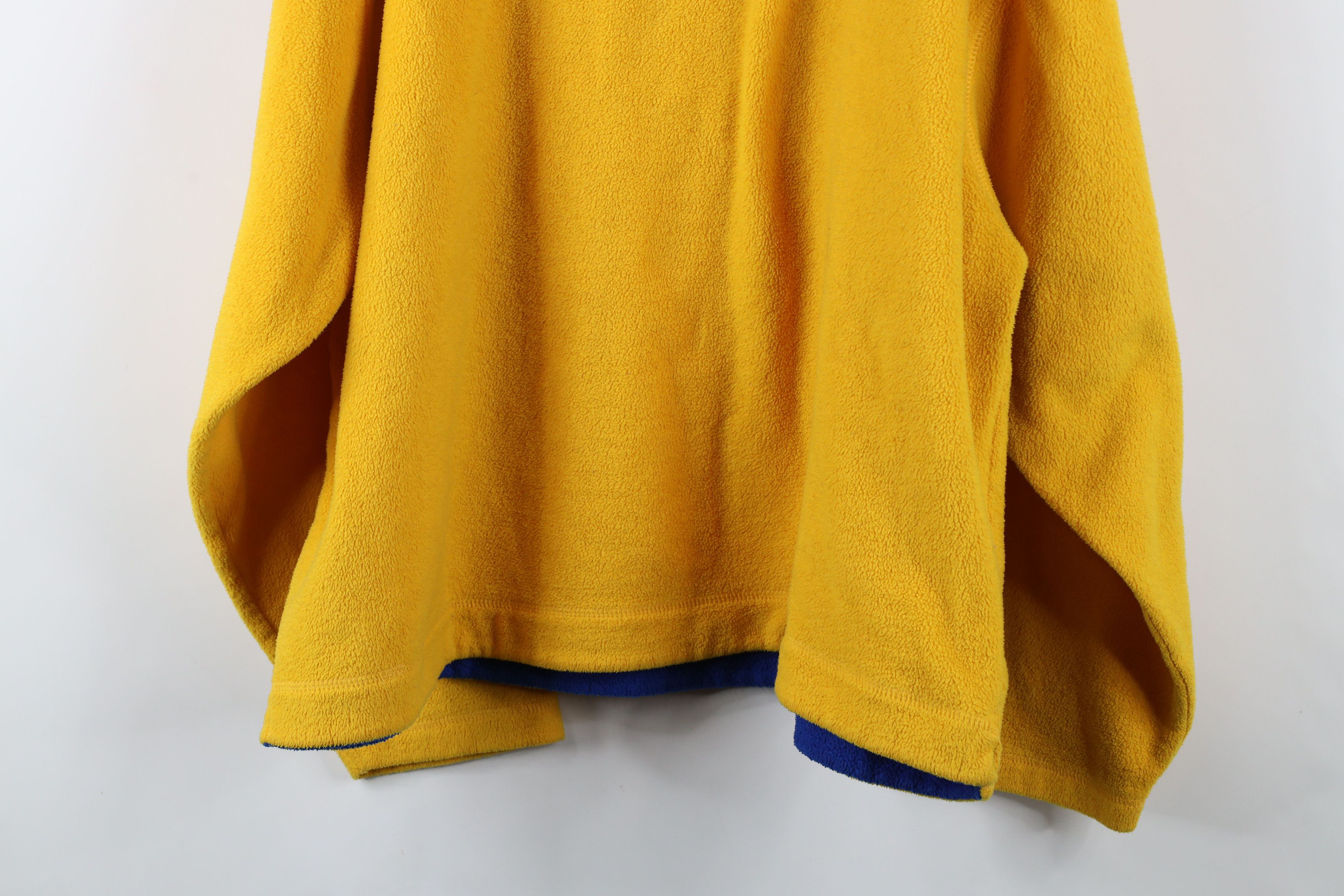 Vintage Vintage 90s Streetwear Blank Fleece Crewneck Sweater Yellow Size US XL / EU 56 / 4 - 12 Thumbnail