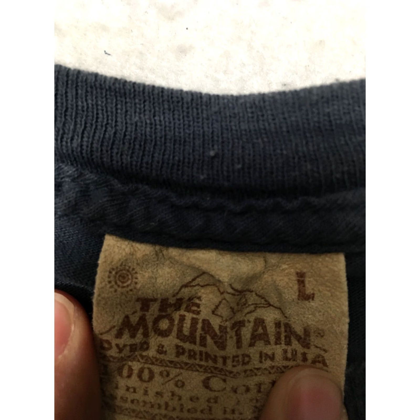 The Mountain The Mountain T-Shirt Sports Shirt Men L Blue Cotton Crew Neck Short Sleeve 2000s Vintage? Size US L / EU 52-54 / 3 - 3 Thumbnail