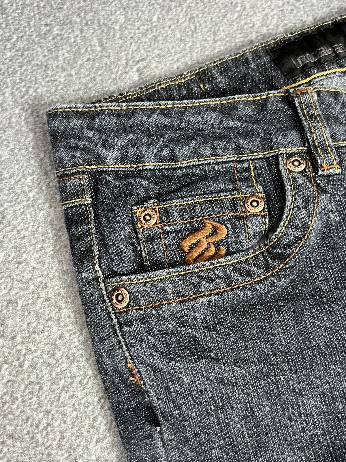 Rocawear Rocawear Women Denim Jeans 3/4 Flare Bootcut Low Rise Casual Size 27" / US 4 / IT 40 - 6 Thumbnail