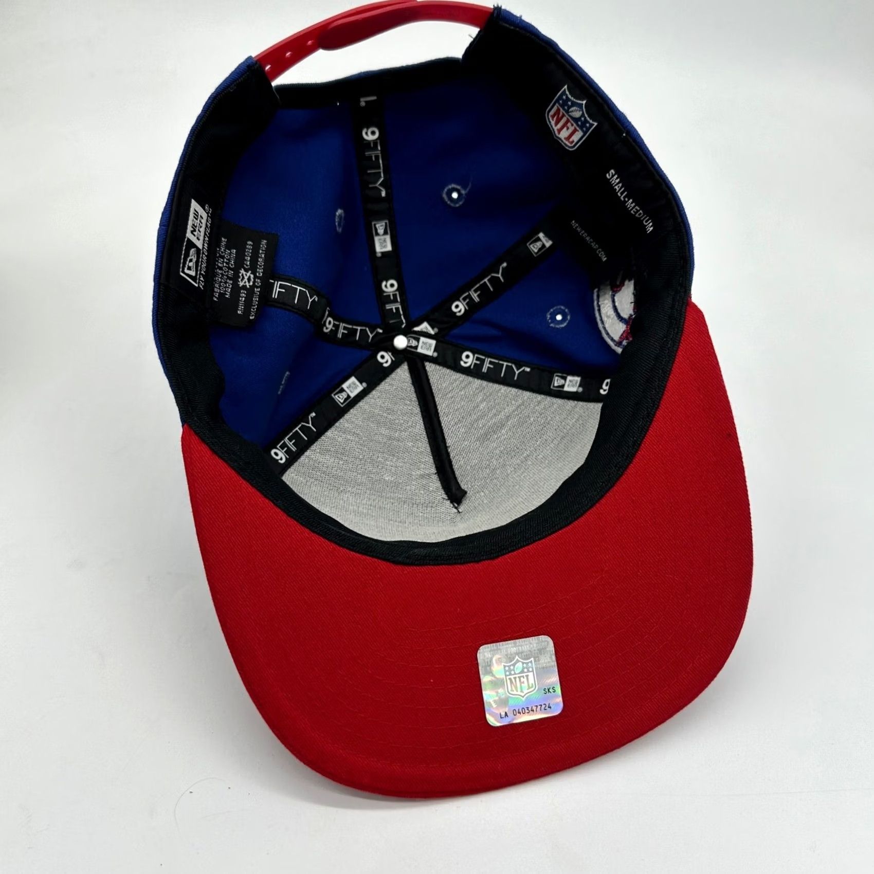 New Era New Era New York Giants Mens Hats OSFA Blue Red Embroidered Snap Back 59Fifty Cap NEW Size ONE SIZE - 4 Thumbnail