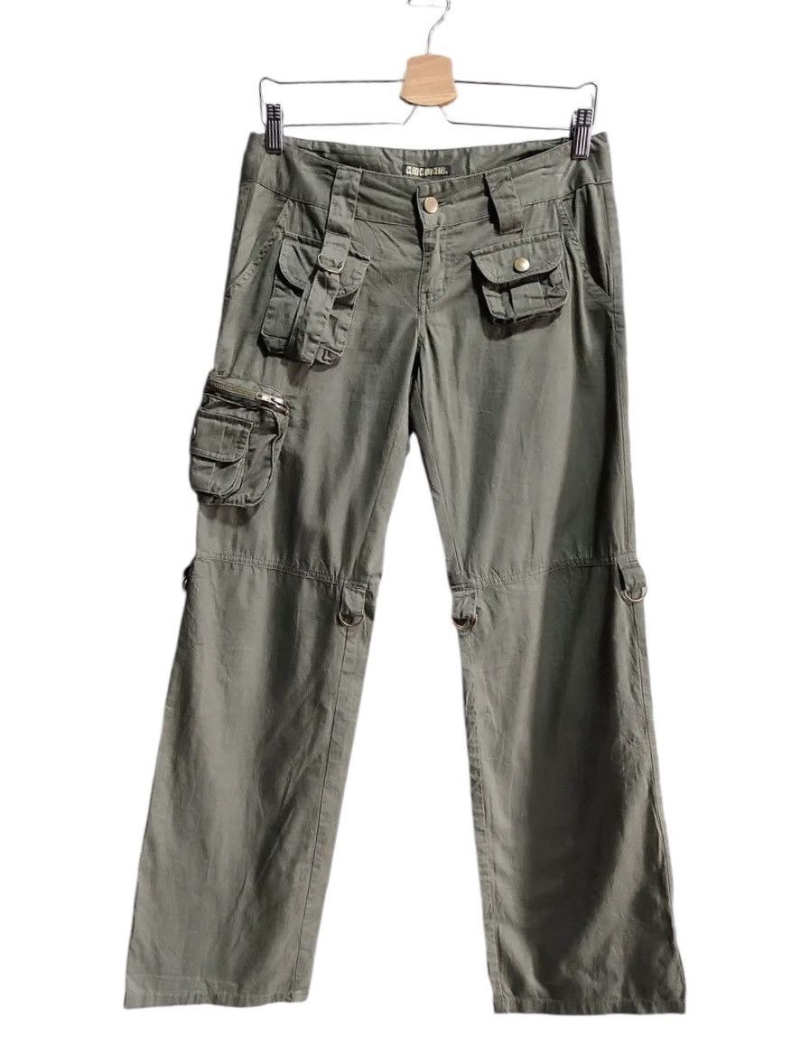 Japanese Brand Clubclubclub Japan Olive Cargo Multipocket Low rise Pants Size US 28 / EU 44 - 1 Thumbnail