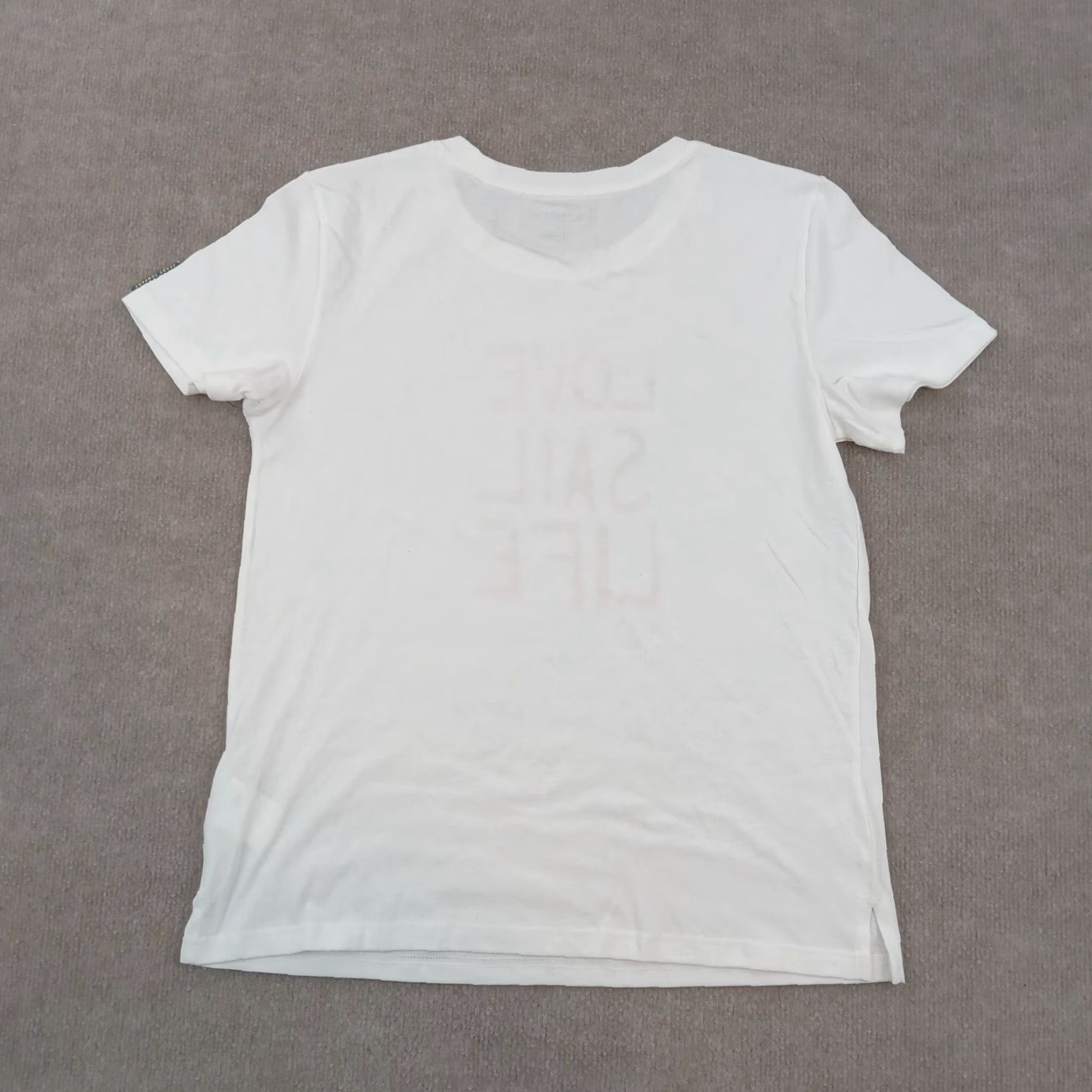 Nautica Nautica T-shirt Womens Small White Short Sleeve Crew Neck Logo Love Sail Life Size S / US 4 / IT 40 - 8 Thumbnail