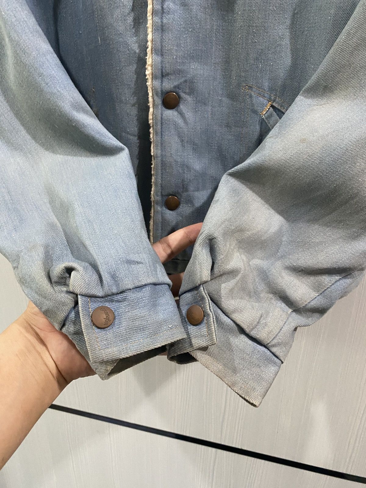 Vintage × Wrangler Vintage 70s Wrangler Sherpa Denim Jacket Size US S / EU 44-46 / 1 - 8 Thumbnail