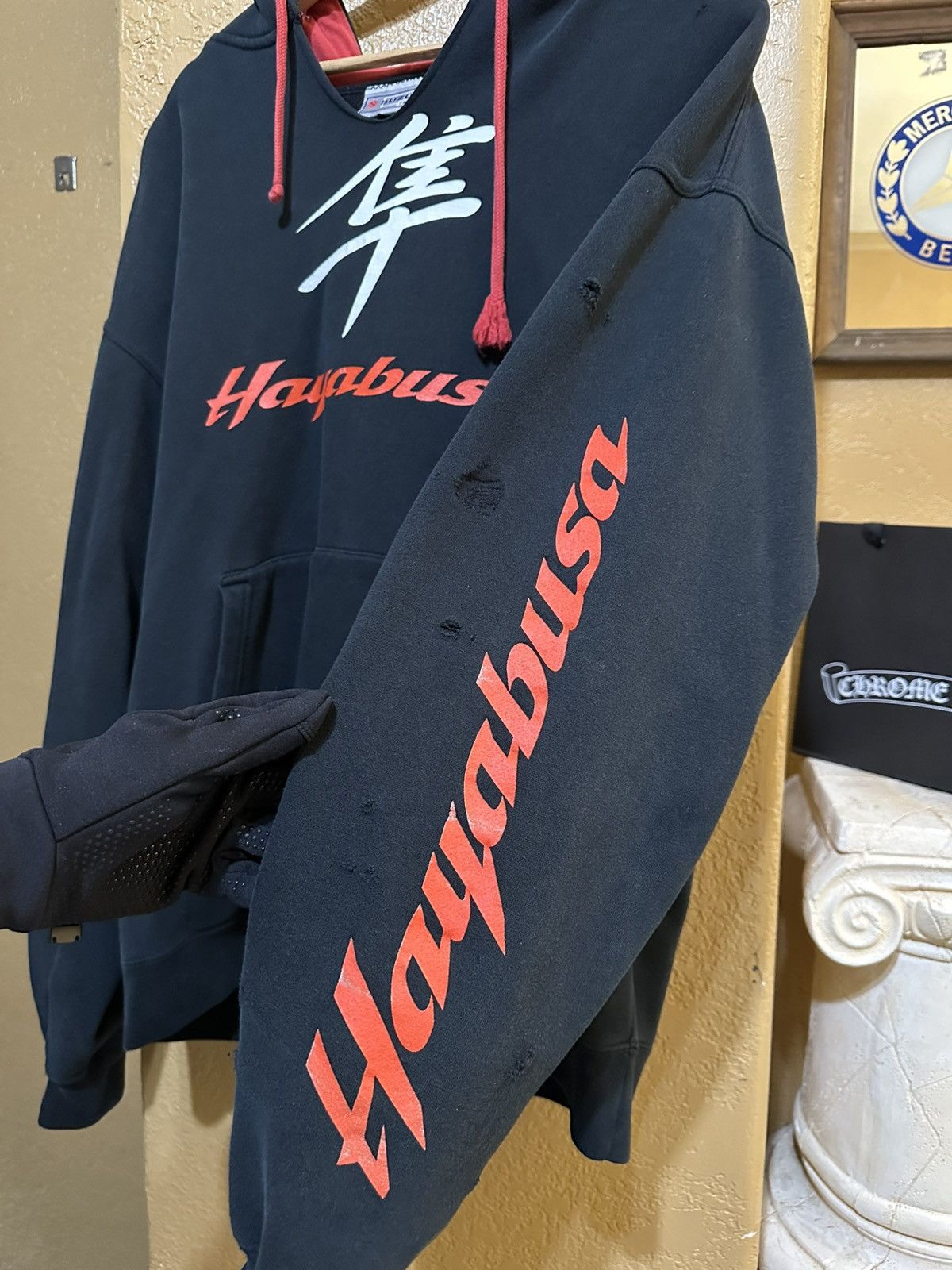 4GSELLER × Vintage Distressed Vintage Suzuki Hayabusa Motorcycle Hoodie Large Size US L / EU 52-54 / 3 - 2 Thumbnail