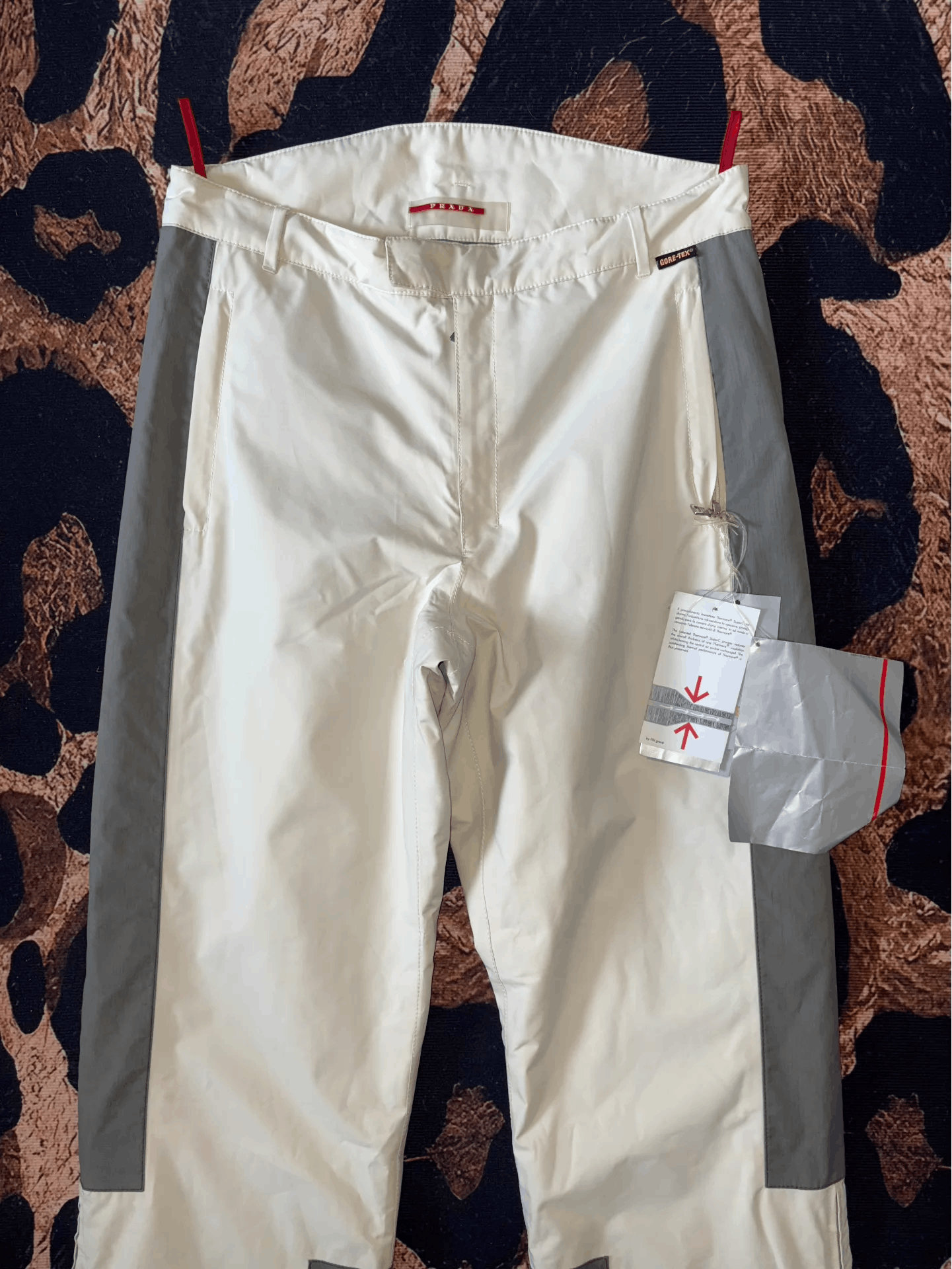 Prada Prada Sport Vintage Gore-Tex Gray-White Snow Pants Size 52 Size US 36 / EU 52 - 3 Thumbnail