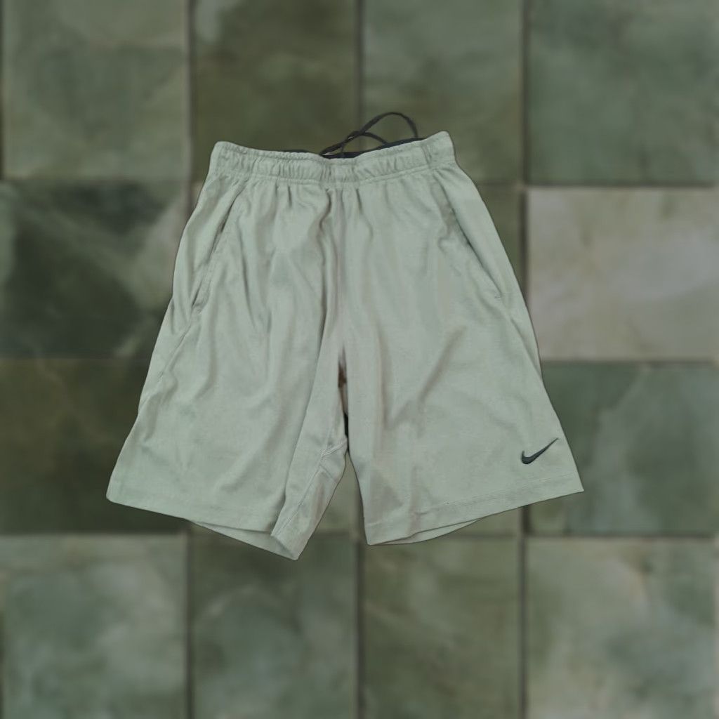 Nike Nike Sweat Shorts Mens Small Green Elastic Waist Drawstring Running Size US 29 - 1 Thumbnail