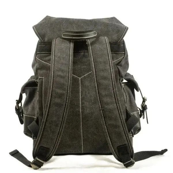 Japanese Brand Vintage Outdoor Travel Canvas Leather Backpack Size ONE SIZE - 4 Thumbnail
