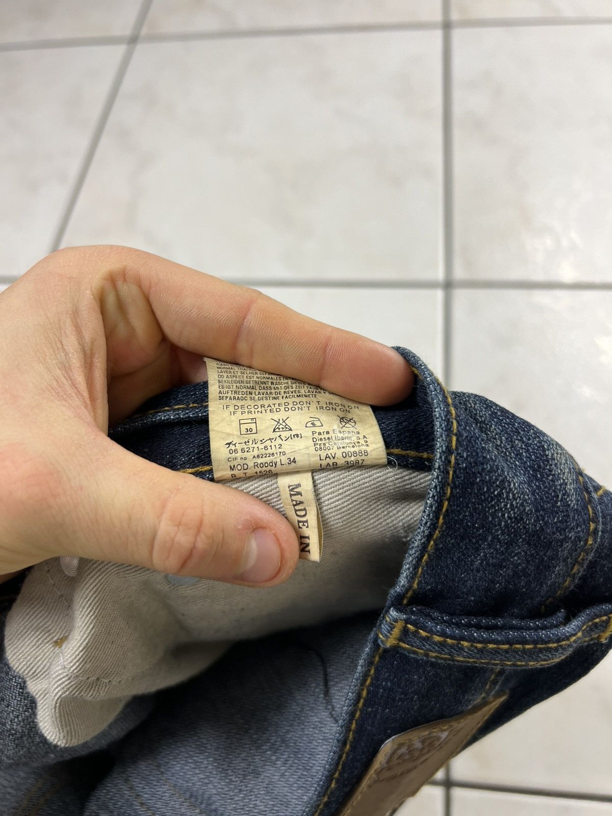 Diesel Vintage Diesel Roody raw navy distressed denim y2k jeans Size US 38 / EU 54 - 24 Thumbnail