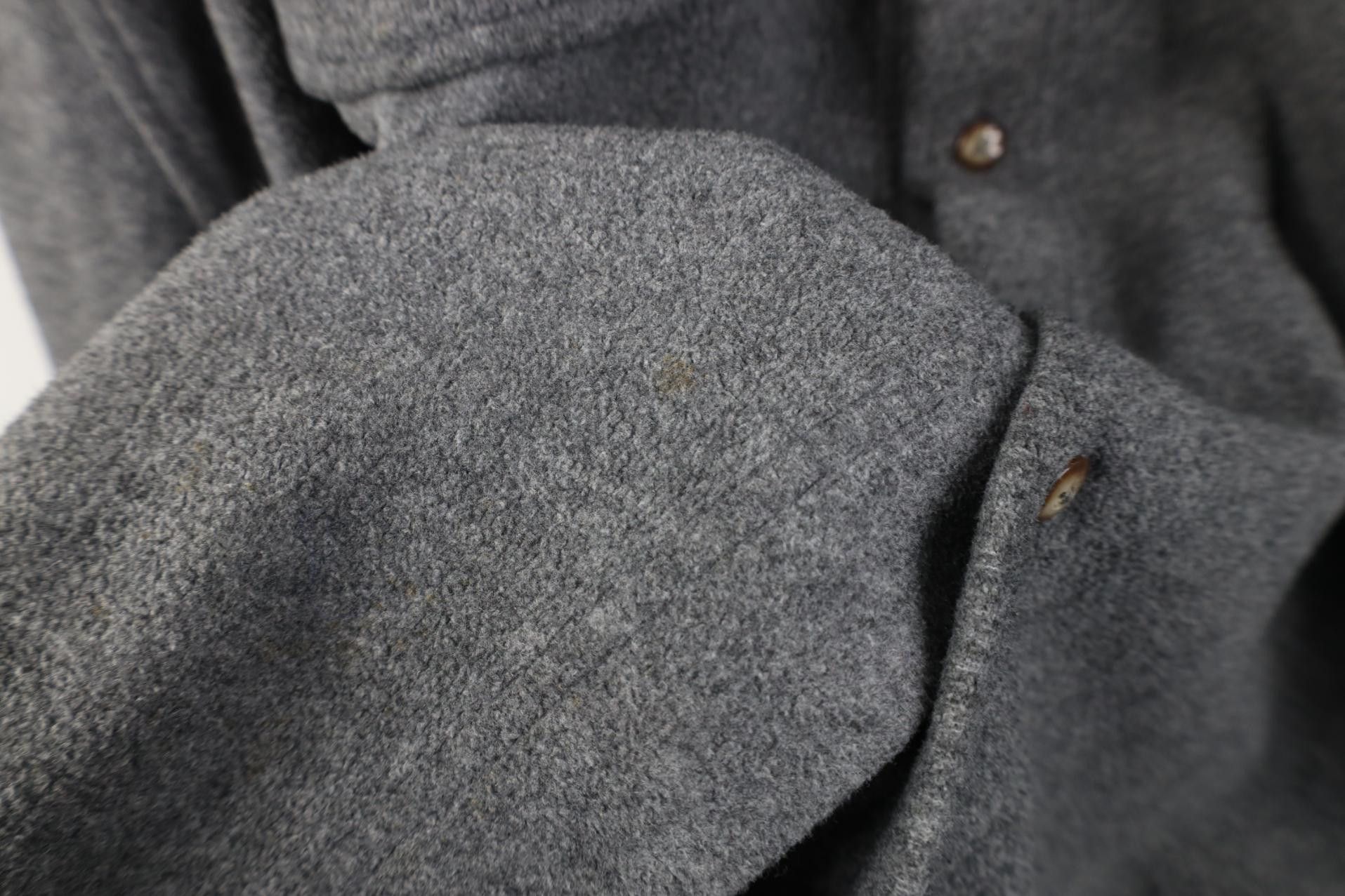 Vintage Vintage 90s Streetwear Baggy Fleece Button Shirt Jacket Gray Size US XL / EU 56 / 4 - 8 Thumbnail