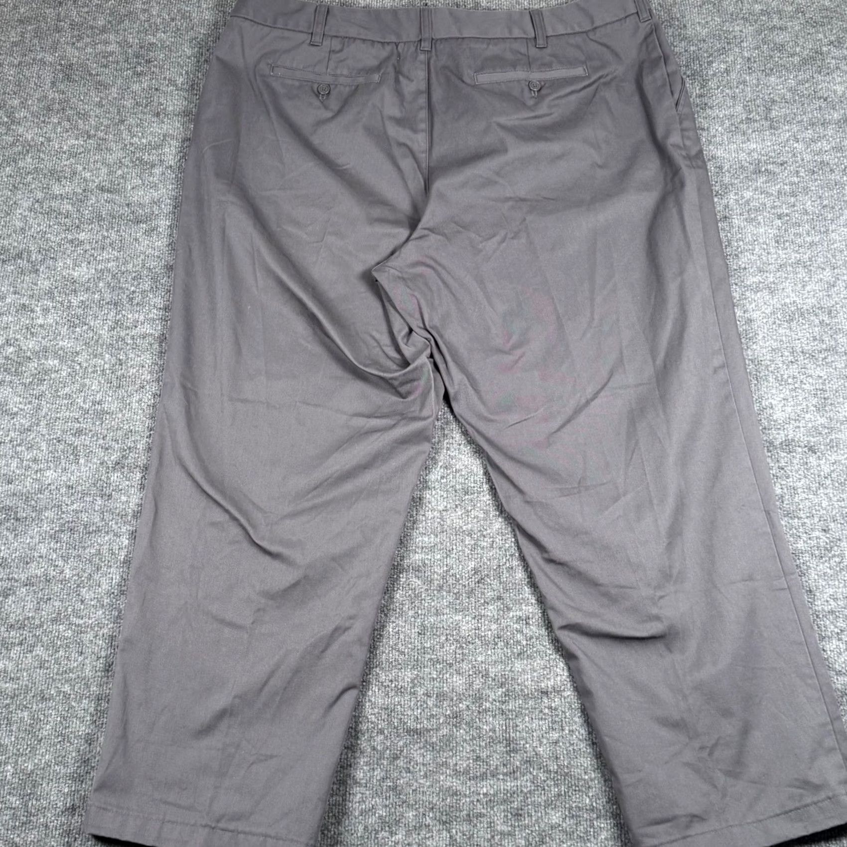 Lands' End Lands' End Gray Flat Front Chino Pants Comfort Waist 22W Women High Rise Front Flat Front Chino Pants Gray Workwear Casual Size 40" / US 18 - 3 Thumbnail