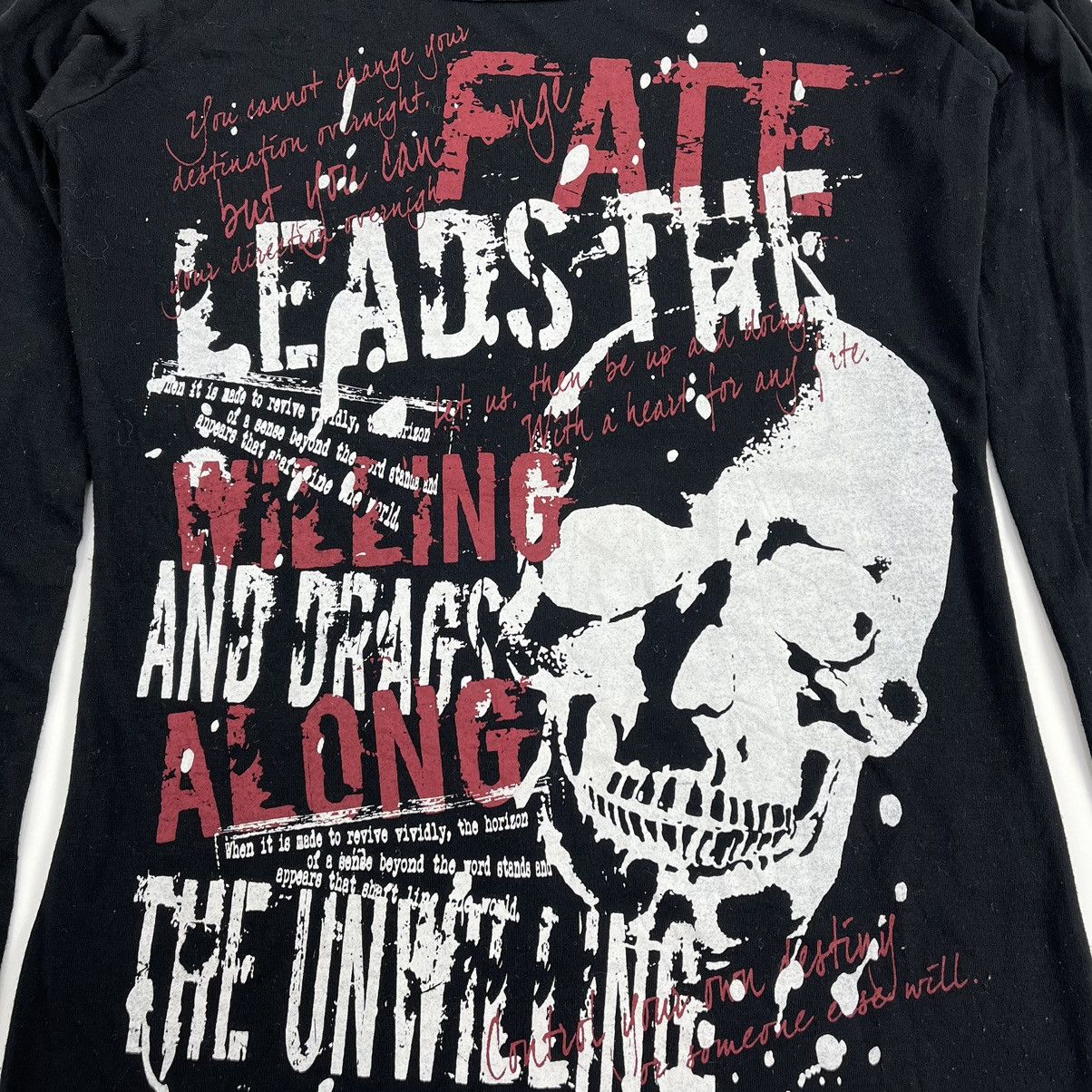 14th Addiction × If Six Was Nine × Japanese Brand Y2k Cornflake Skull Poem Punks Style LongSleeve Ifsixwasnine Size M / US 6-8 / IT 42-44 - 3 Thumbnail