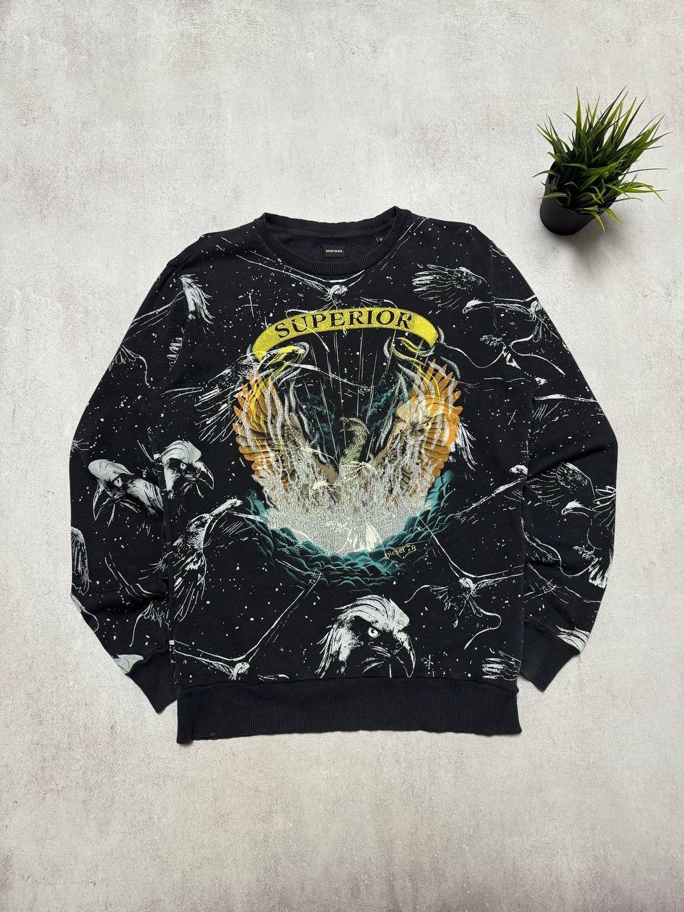 Diesel × Japanese Brand × Vintage Vintage Diesel Sweatshirt Overprint Superior Japanese Y2K Size US M / EU 48-50 / 2 - 1 Thumbnail