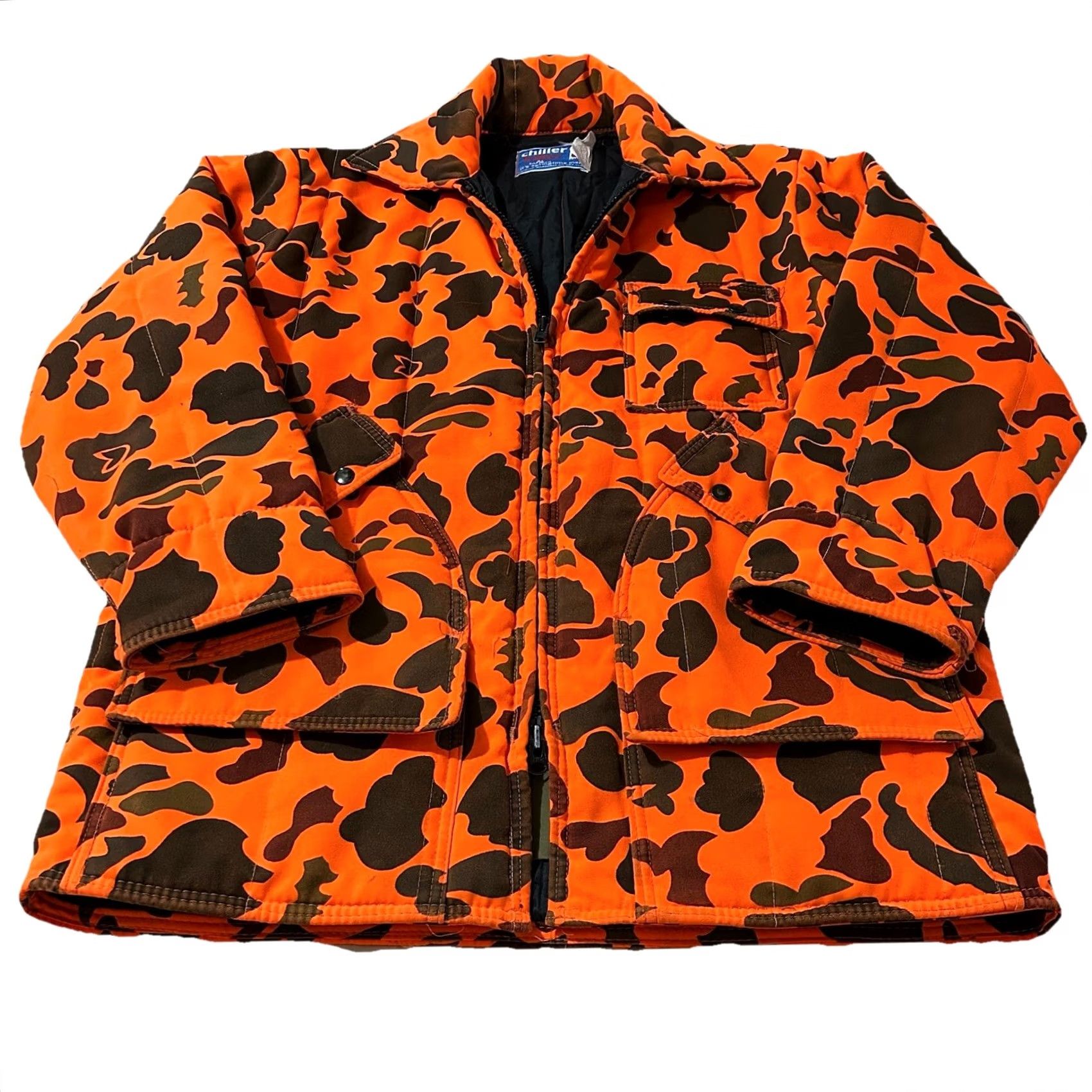 SafTbak VINTAGE Satbak Chiller Killer Orange Camouflage Puffer Jacket L Mens 80s Size US L / EU 52-54 / 3 - 2 Thumbnail
