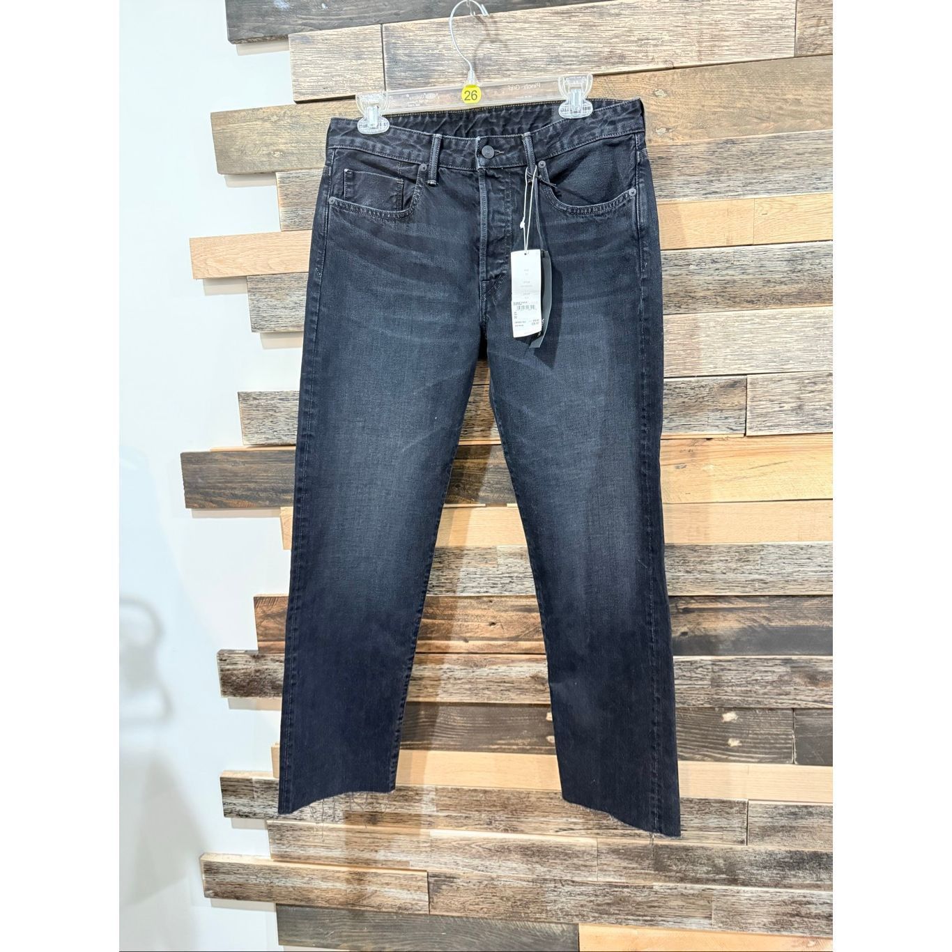 Vince Vince NWT washed black jeans raw hem size 28 Size 28" / US 6 / IT 42 - 1 Thumbnail