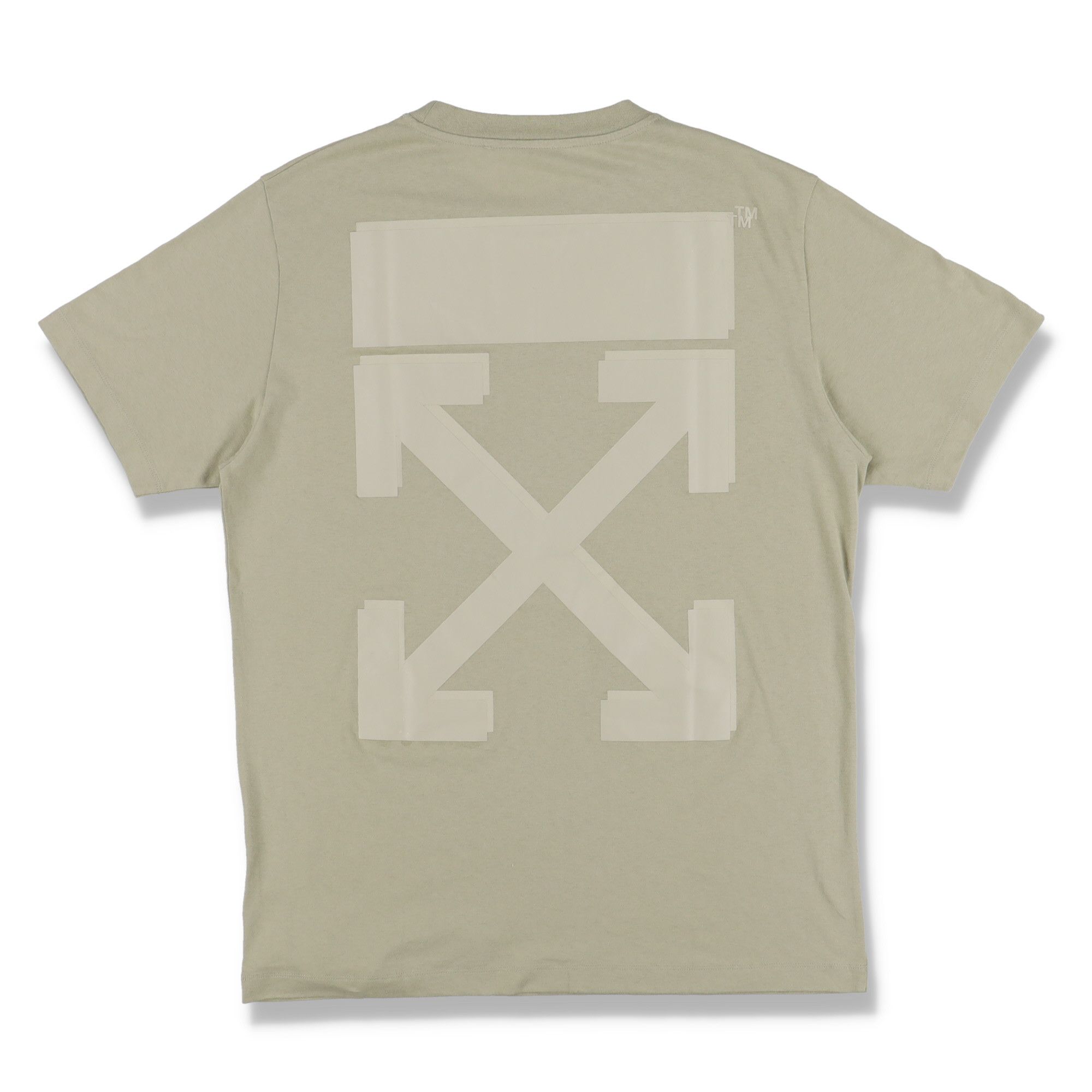 Off-White Beige Rubber Arrows Logo T-Shirt Size US XL / EU 56 / 4 - 1 Thumbnail