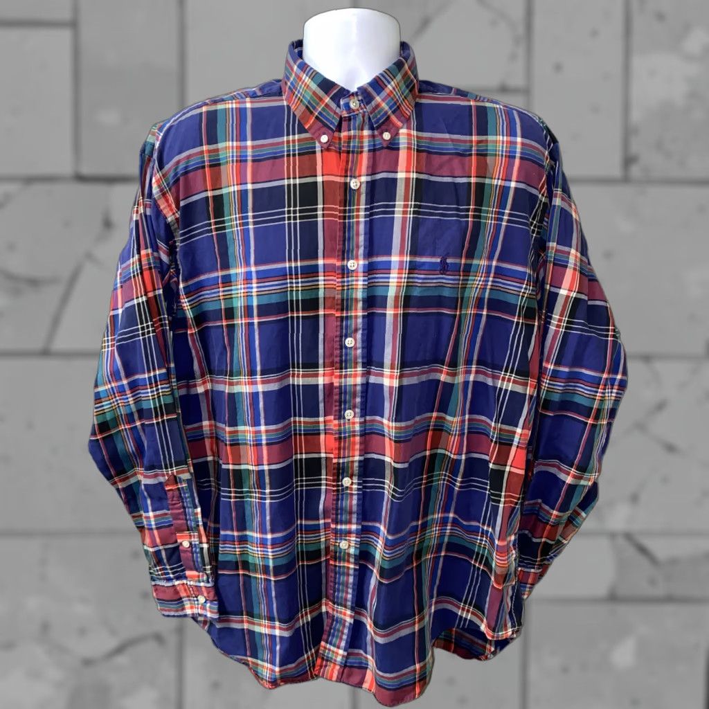 Ralph Lauren Ralph Lauren Blake Mens Multi Color Plaid Long Sleeve Button Front Shirt L Size US L / EU 52-54 / 3 - 1 Thumbnail