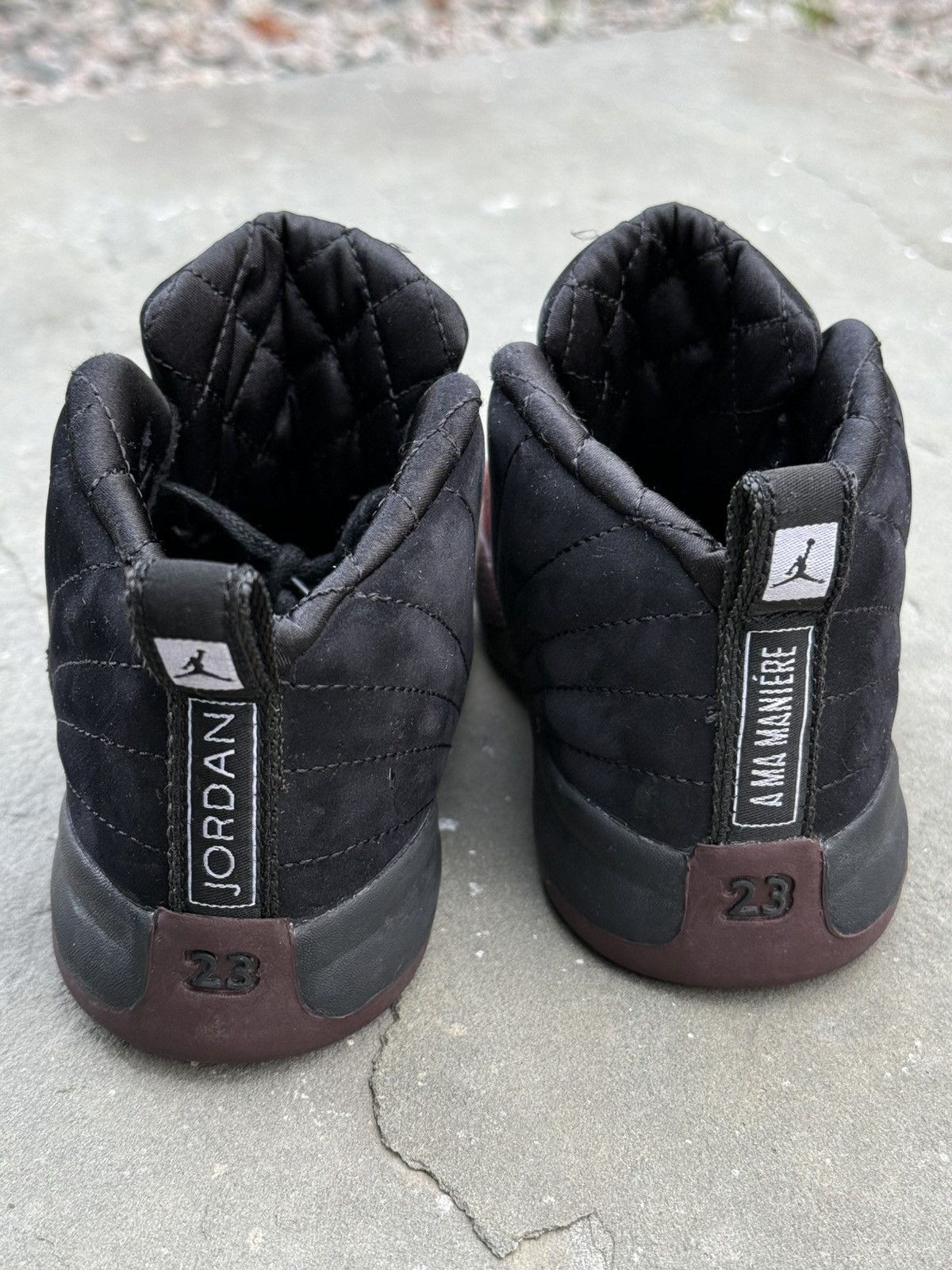 A Ma Maniere × Jordan Brand Jordan 12 Retro A Ma Maniére Black (PS) 10c Size US 5 / EU 37 - 6 Thumbnail