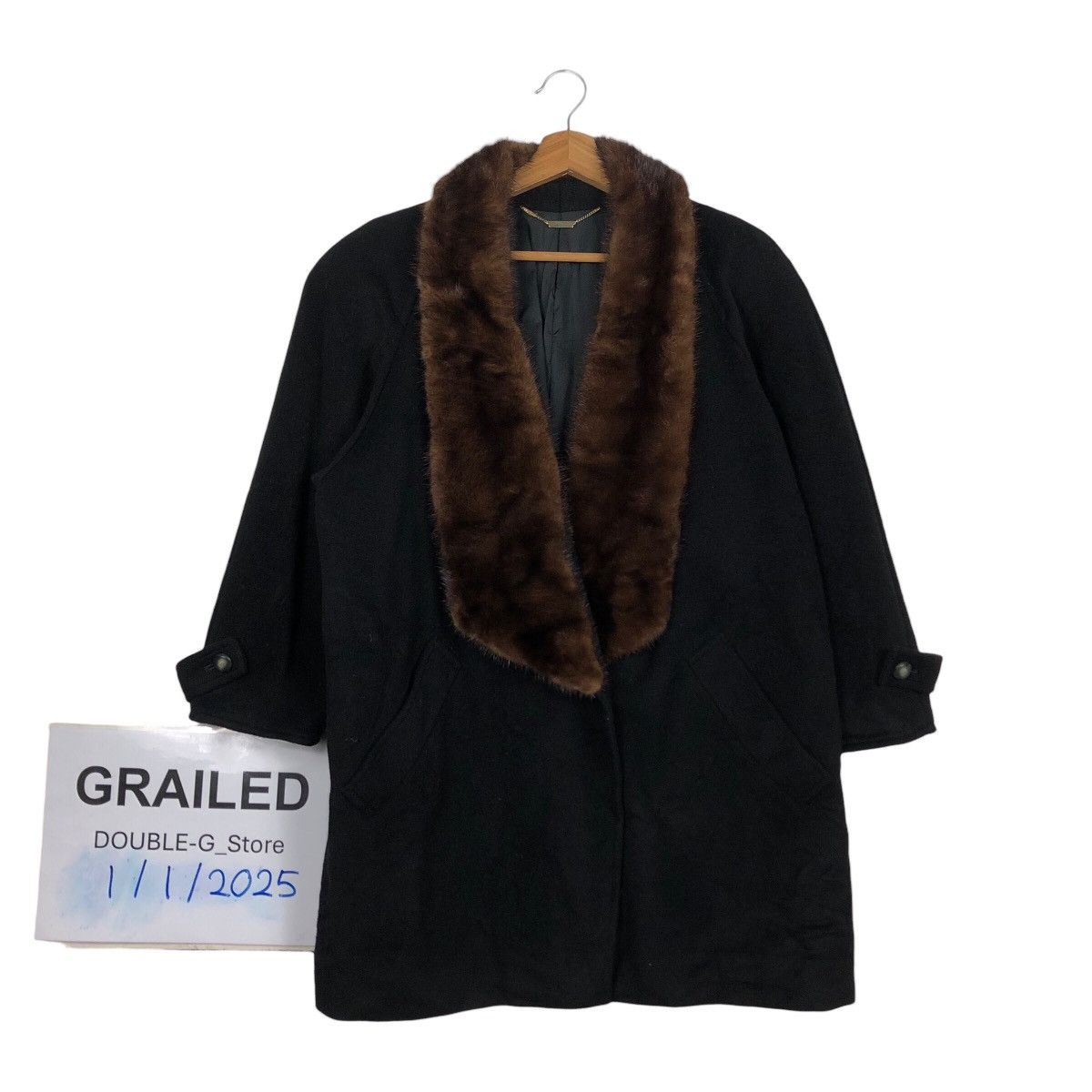 📌Vintage Oversize Jacket Lui Chantant Fur Blanket Cashmere