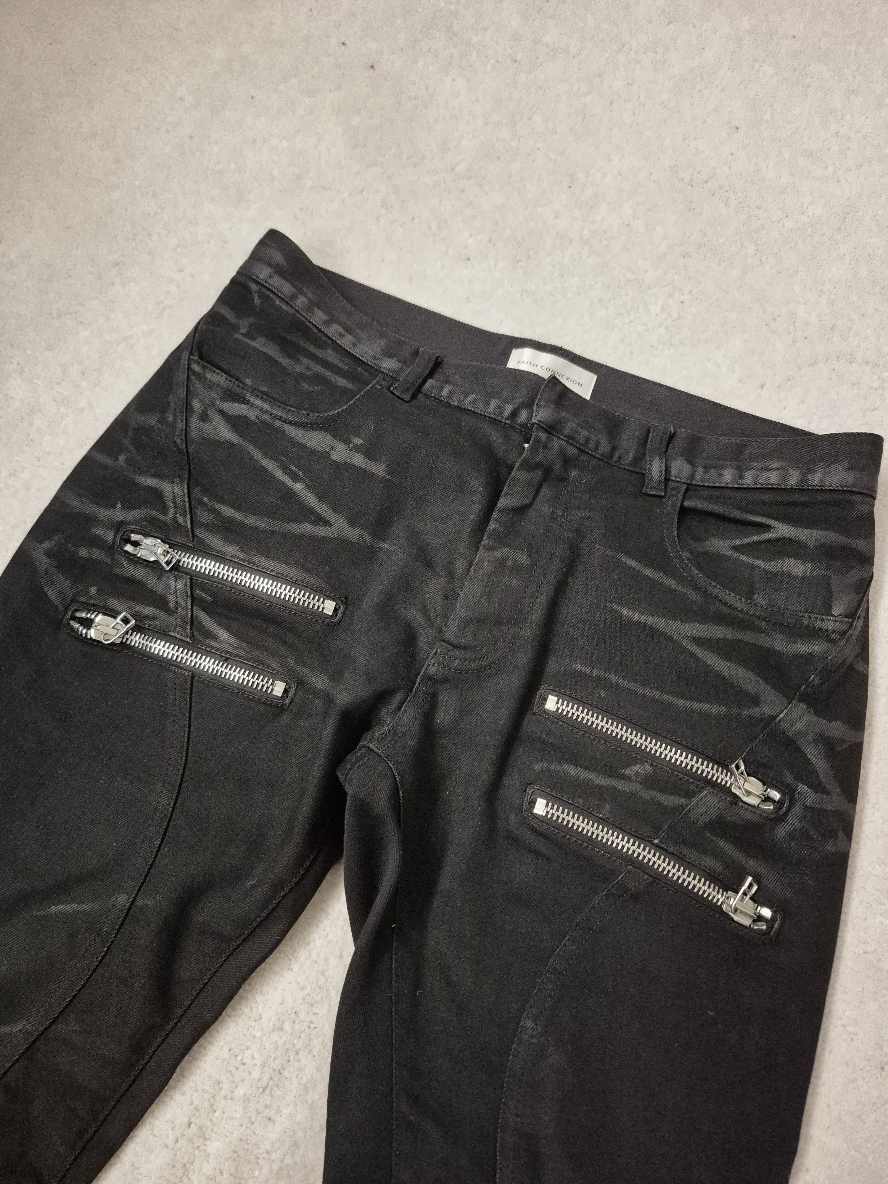 Faith Connexion Faith Connexion Biker Zip Jeans Punk Black W31 Size US 31 - 1 Thumbnail