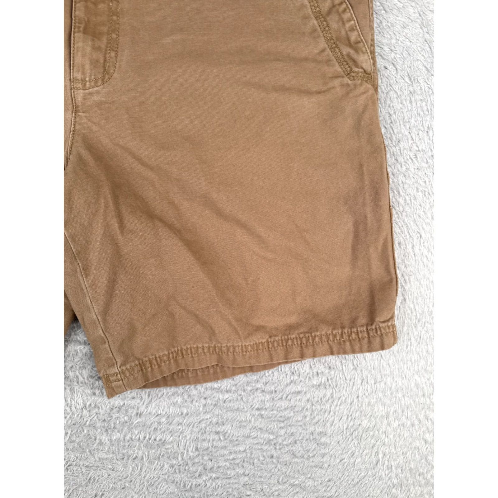 Vintage Columbia Men Shorts Cargo 36 Brown 100% Cotton Duck Fabric 9" Hike Camp Fishing Pockets Zip Cargo Pocket Regular Mens Size US 36 / EU 52 - 2 Thumbnail