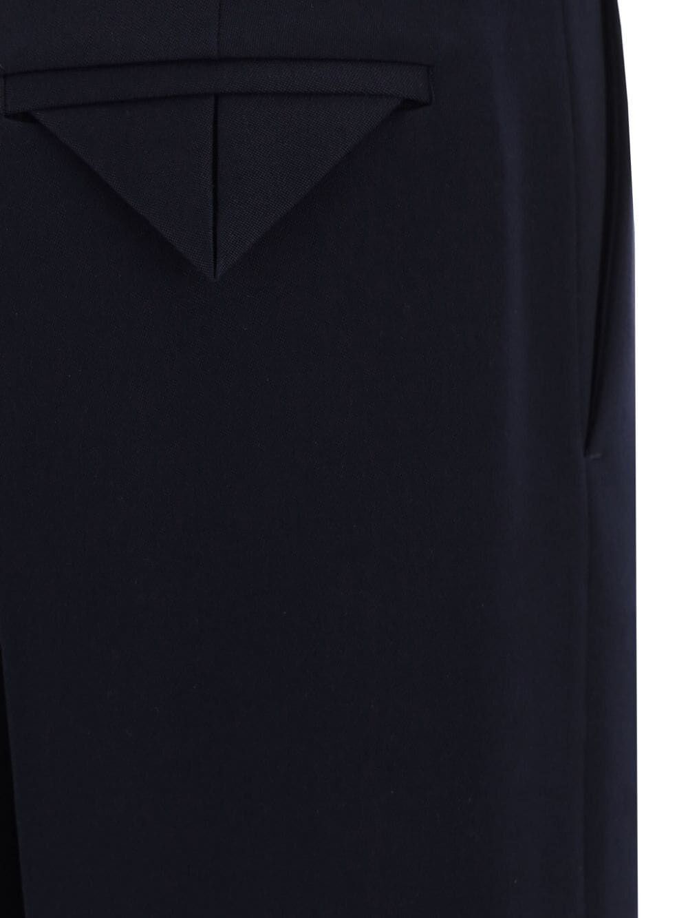 Bottega Veneta o1w1db10925 Grain De Poudre Trousers in Blue Size 27" / US 4 / IT 40 - 3 Thumbnail