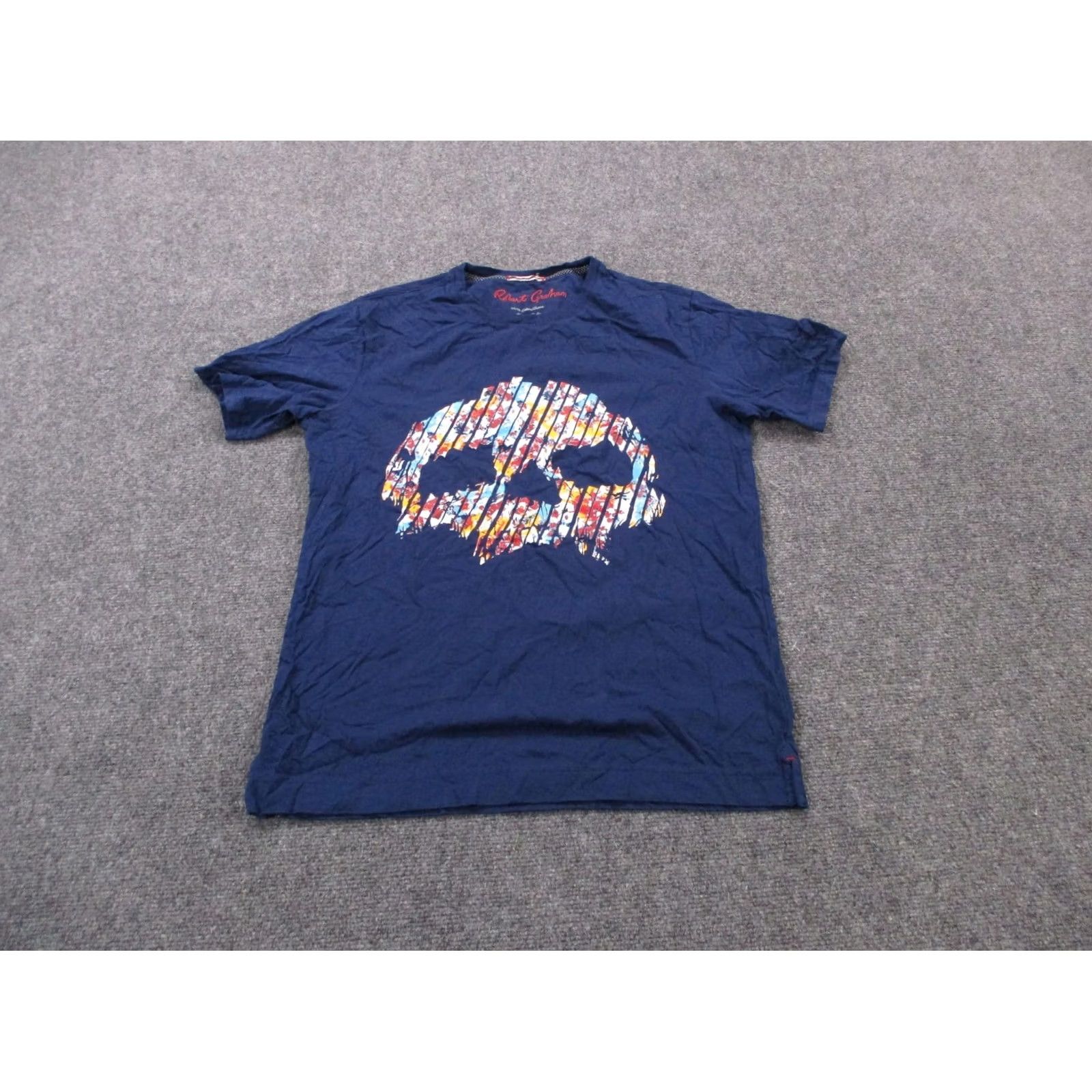 Robert Graham Robert Graham Shirt Mens S Blue Graphic Print Tee Casual Classic Fit Size US S / EU 44-46 / 1 - 2 Thumbnail