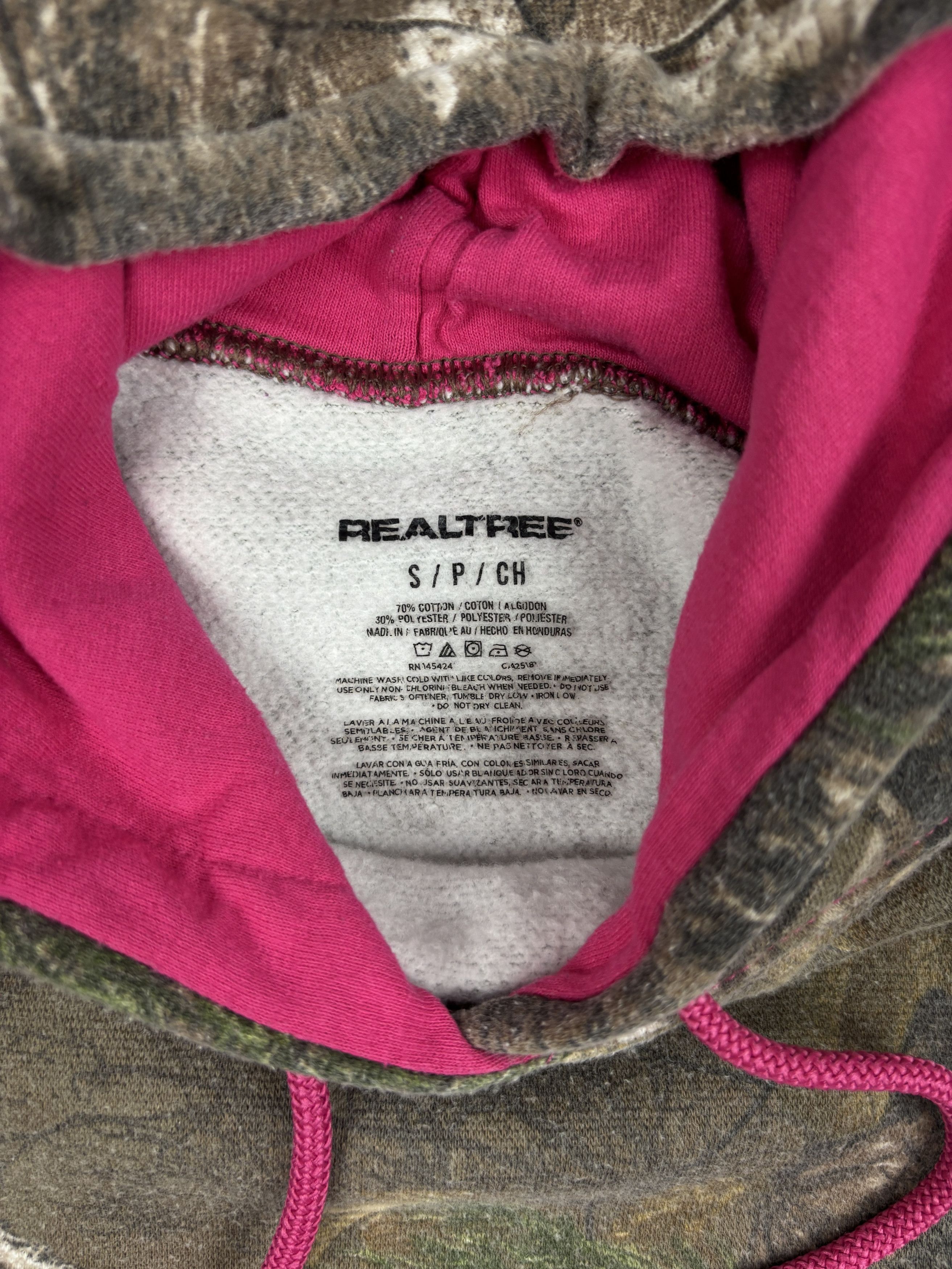 Realtree Realtree Y2K Womens Pink Camo Hoodie Size S / US 4 / IT 40 - 2 Thumbnail