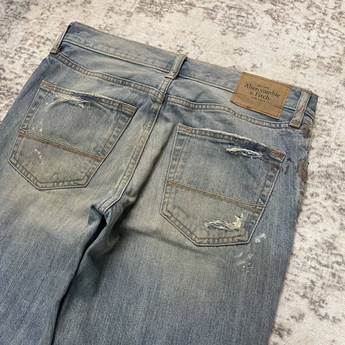 Abercrombie & Fitch Vintage Abercrombie & Fitch Distressed Straight Jeans Size US 30 / EU 46 - 10 Thumbnail