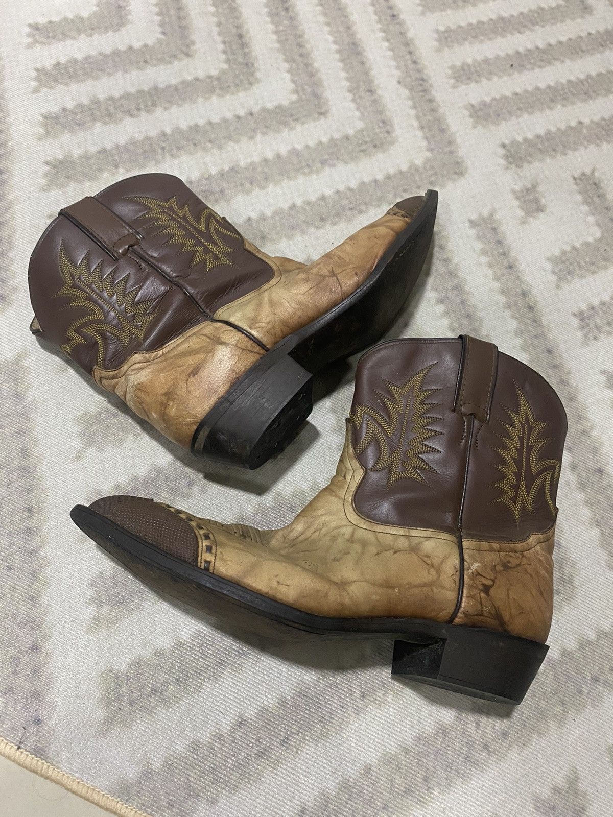 Tony Lama × Vintage 🇲🇽 Vtg 80’s Tony Lama Elephant Cowboy Western Boots Size US 12 / EU 45 - 6 Thumbnail