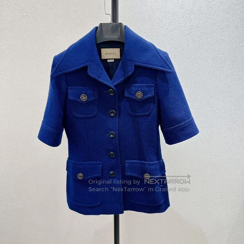 Gucci Gucci Blue short-sleeved waist suit Size XS / US 0-2 / IT 36-38 - 1 Thumbnail