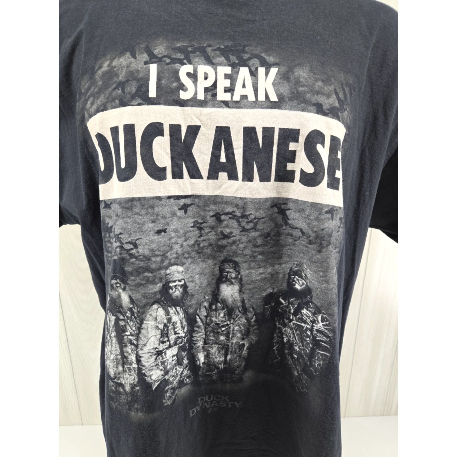 Vintage VINTAGE Duck Dynasty Shirt 2XL I Speak DUCKANESE Men Black 100% Cotton Graphic Tee Size US XXL / EU 58 / 5 - 3 Thumbnail