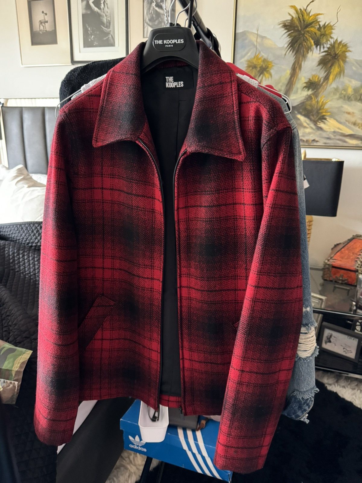 The Kooples Kooples Red Flannel Jacket- NEW Size US S / EU 44-46 / 1 - 1 Thumbnail