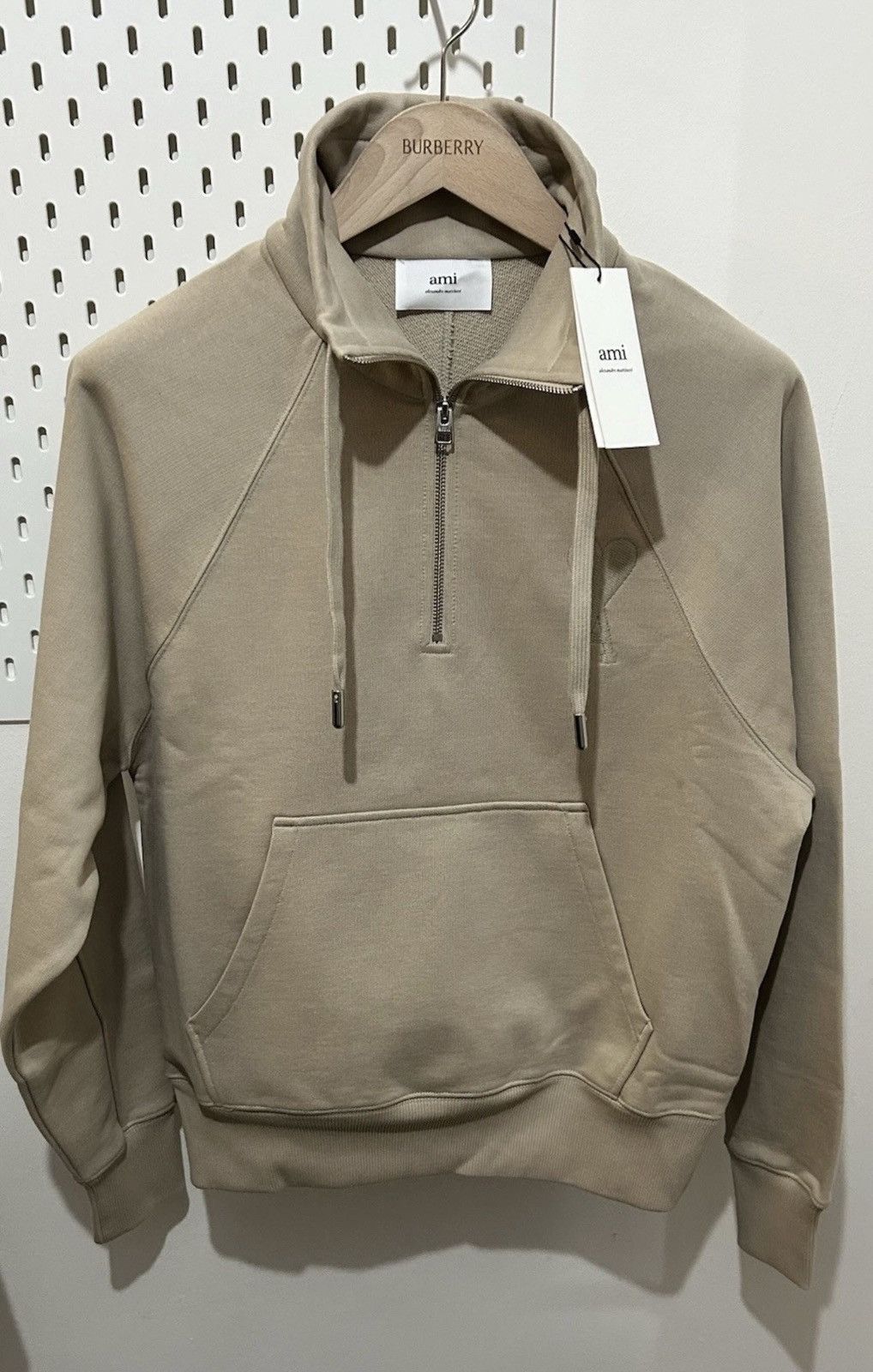 AMI Ami Paris Ami de Coeur Half-Zip Boxy Fit Sweatshirt Medium Size US M / EU 48-50 / 2 - 1 Thumbnail